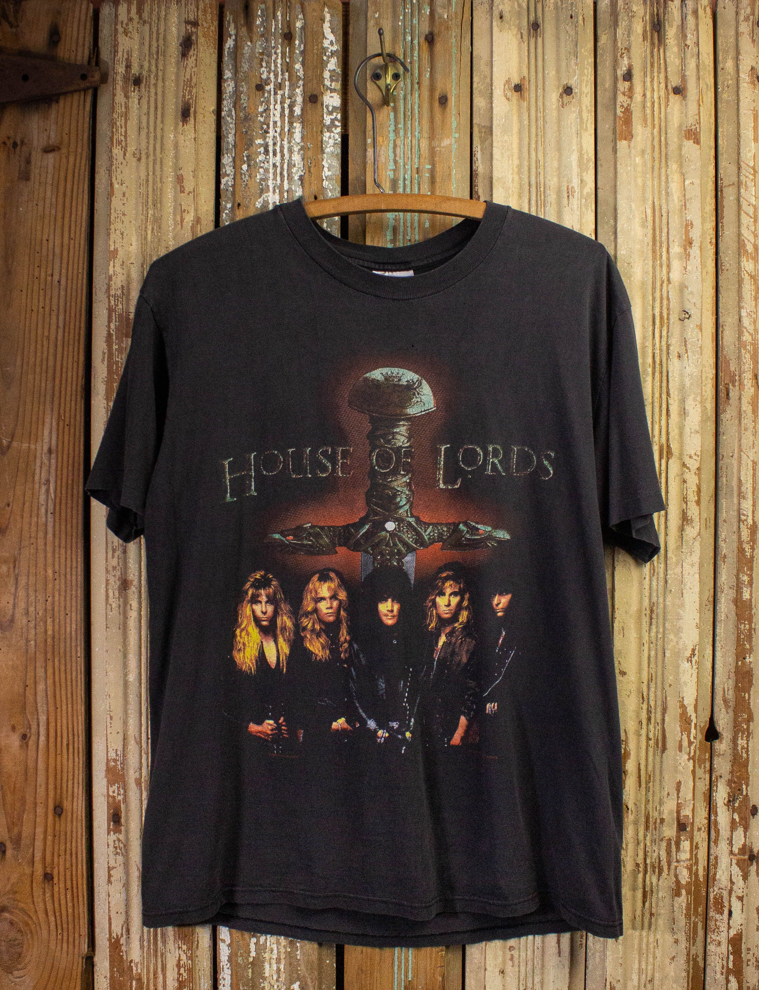 image of Band Tees x Vintage House Of Lords Sahara Tour Concert Tee 1990-91 Black, Men's (Size Medium)