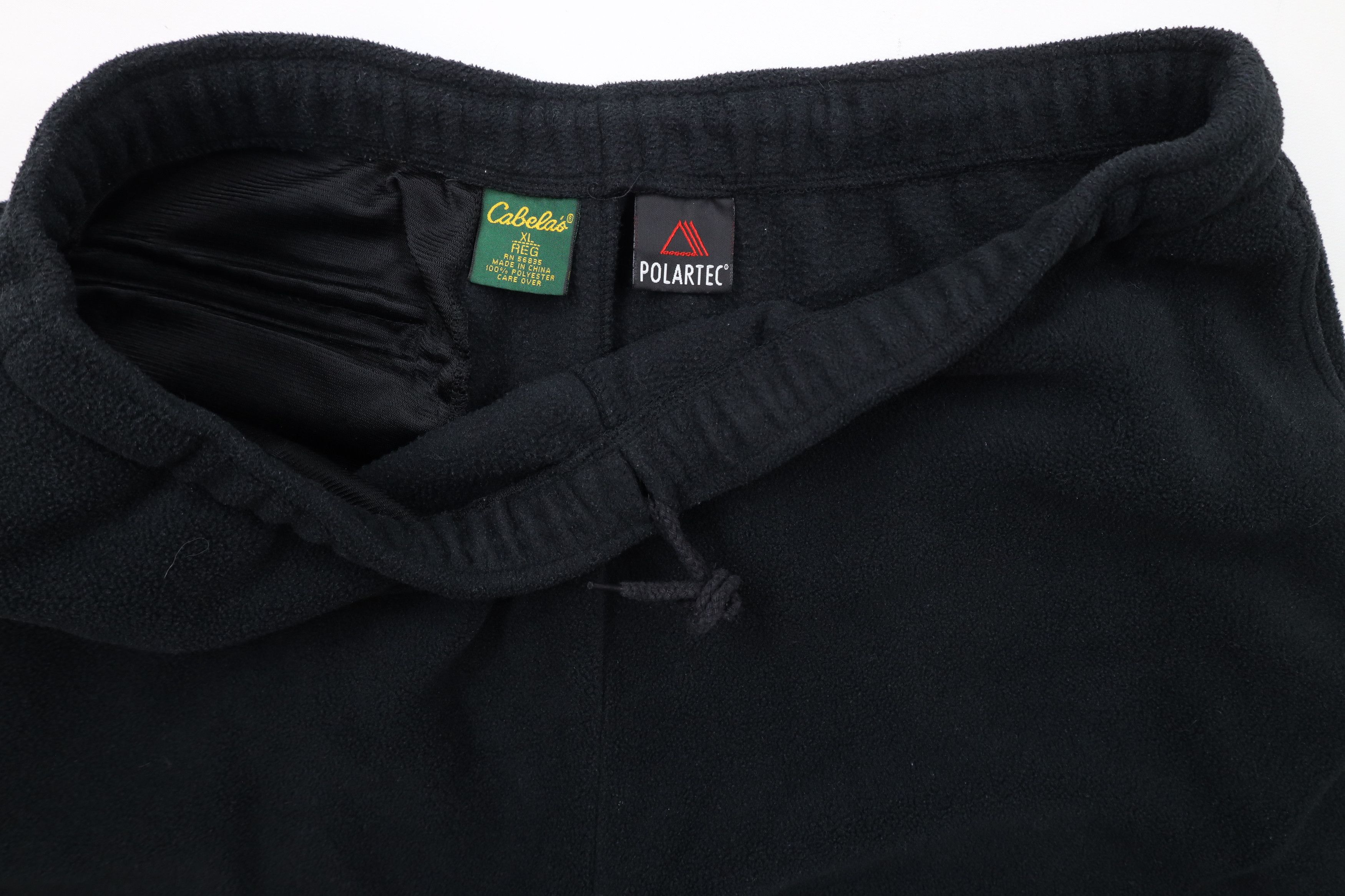 Cabelas × Vintage Vintage 90s Cabelas Fleece Wide Leg Sweatpants Black Size ONE SIZE - 7 Thumbnail