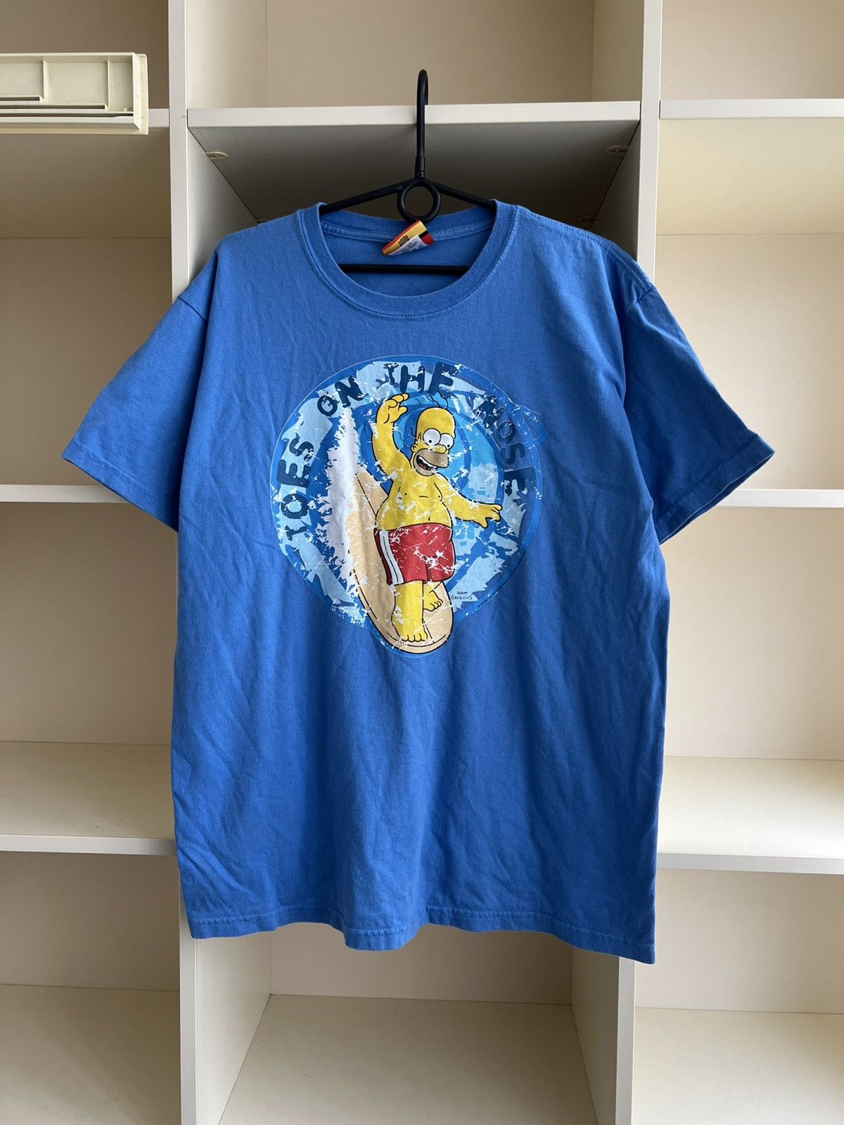 The Simpsons Vintage 00s The Simpsons Movie Tee T-Shirt Surf Homer Size US L / EU 52-54 / 3 - 1 Thumbnail