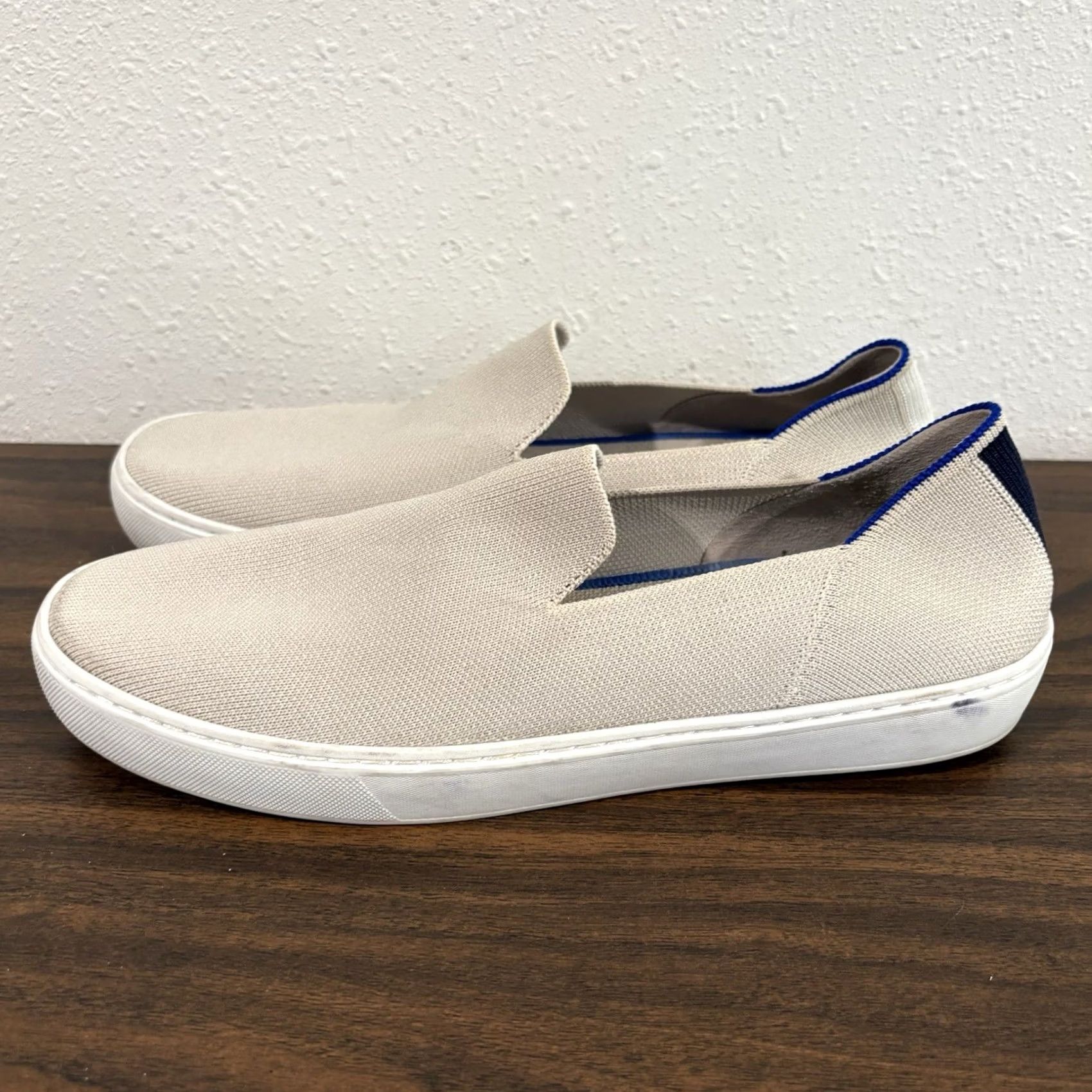 Rothy's Rothy's The Original Slip On Sneakers Sand White Size 11 Beige Loafers Shoes Flat Women's Casual Workwear Size US 9 / IT 39 - 5 Thumbnail