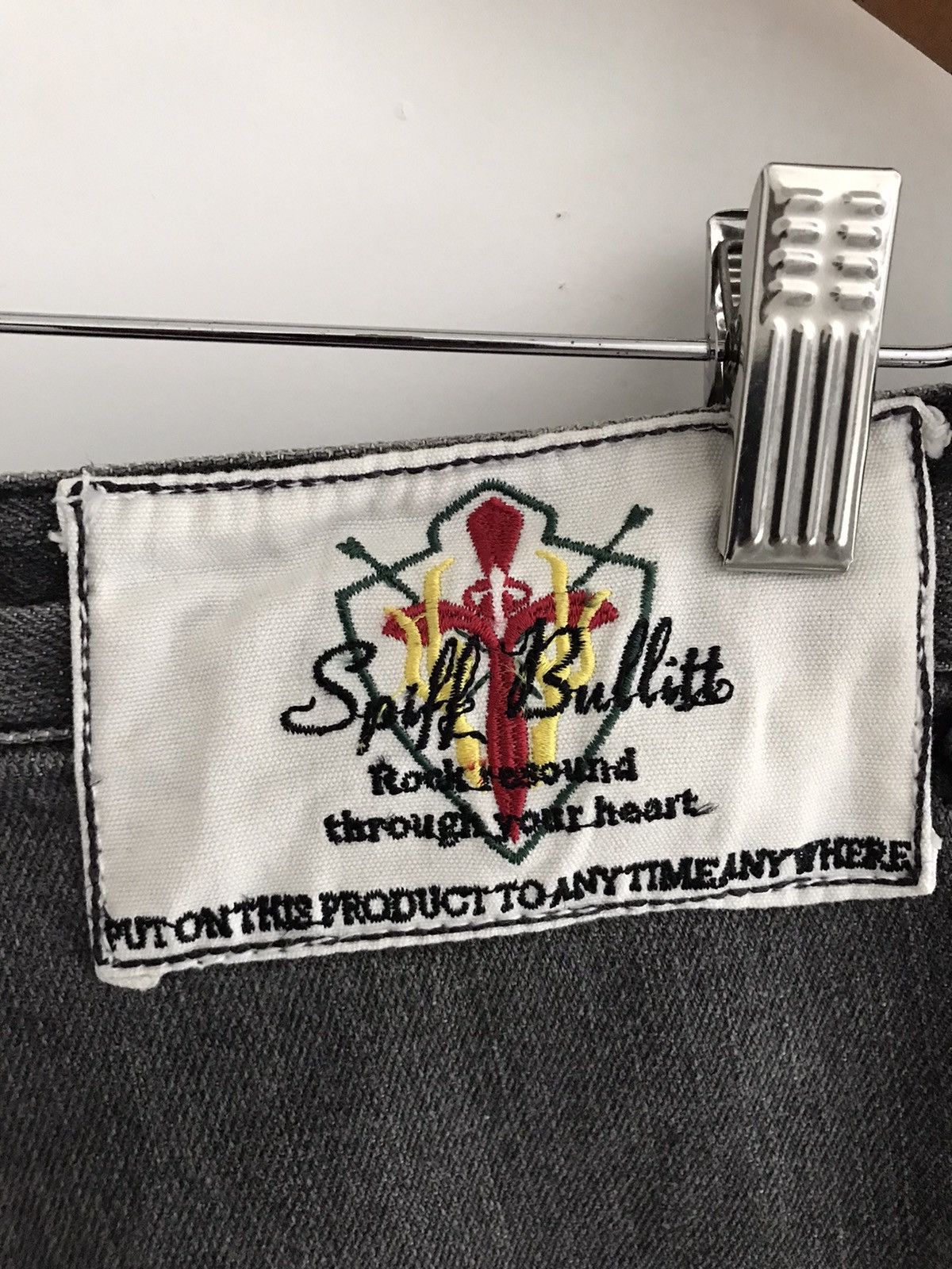 Japanese Brand Spiff Bullitt Rock Resound Through Your Heart Denim Jeans Size US 32 / EU 48 - 14 Thumbnail
