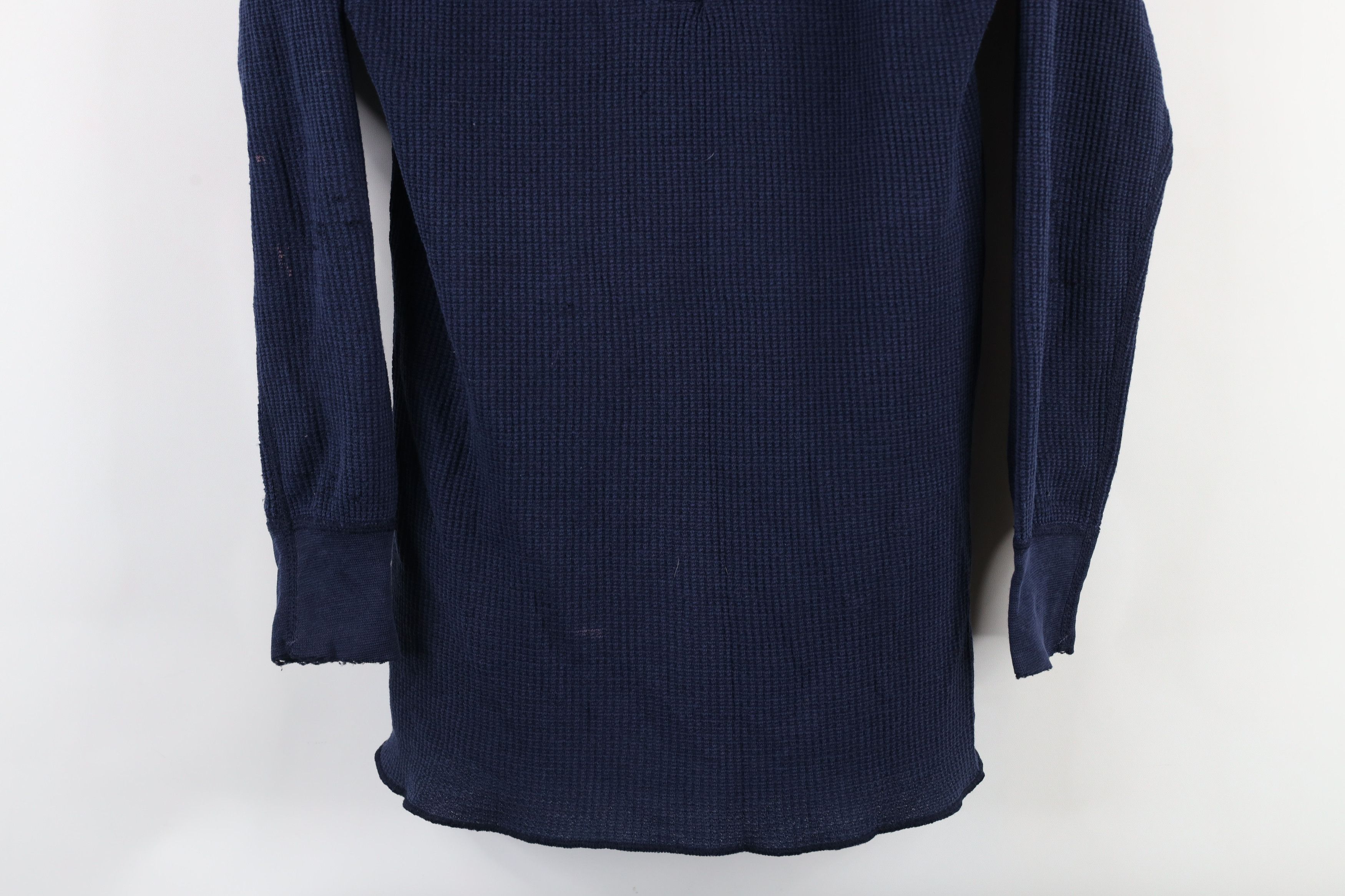 Vintage Vintage 70s Streetwear Waffle Knit Henley T-Shirt USA Size US XL / EU 56 / 4 - 3 Thumbnail