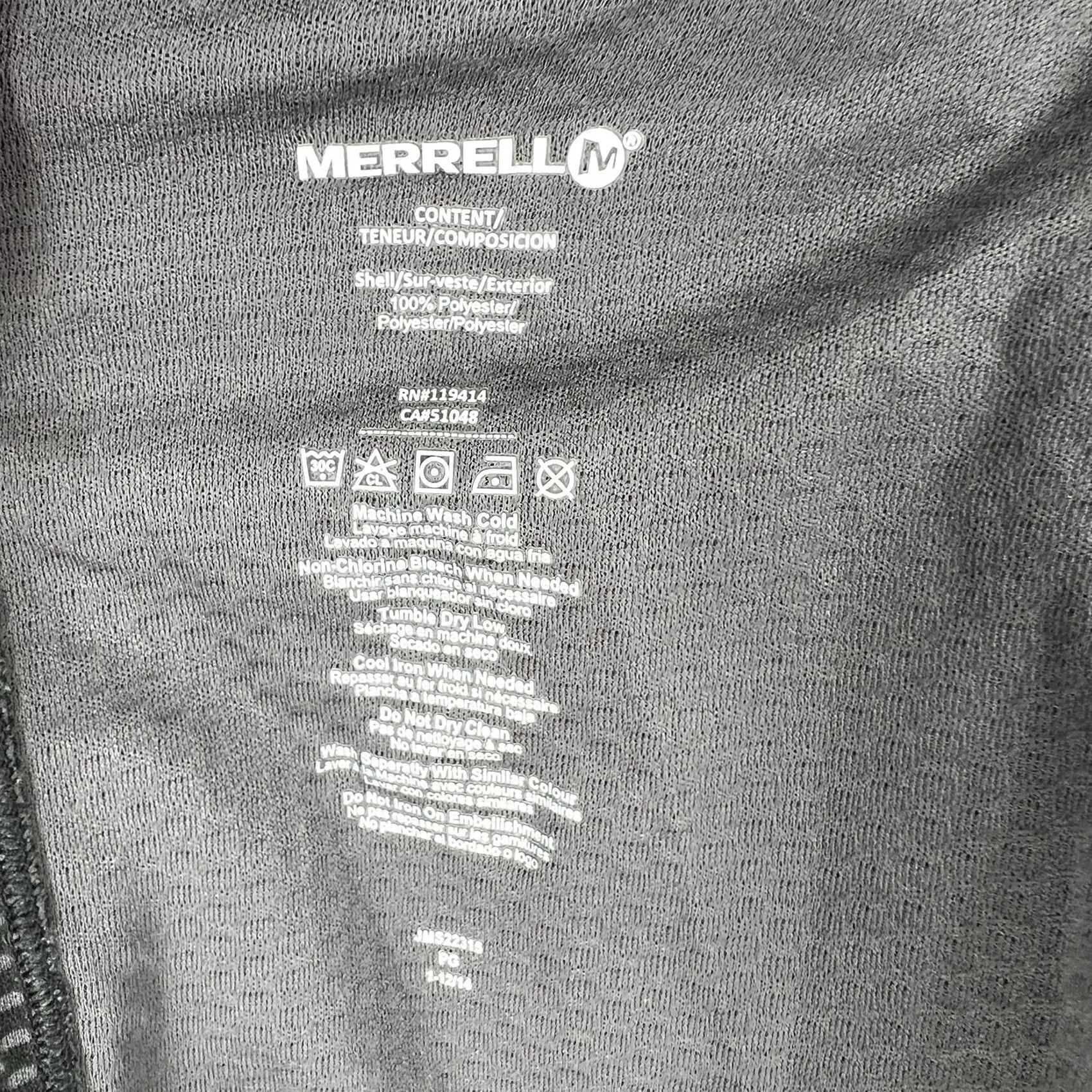 Merrell Merrell Pullover Shirt Mens 2XL Gray Long Sleeve Quarter Zip Outdoor Athletic Regular Fit Activewear Mock Neck 1/4 Zip Breathable Quick Dry Logo" Size US XXL / EU 58 / 5 - 7 Thumbnail
