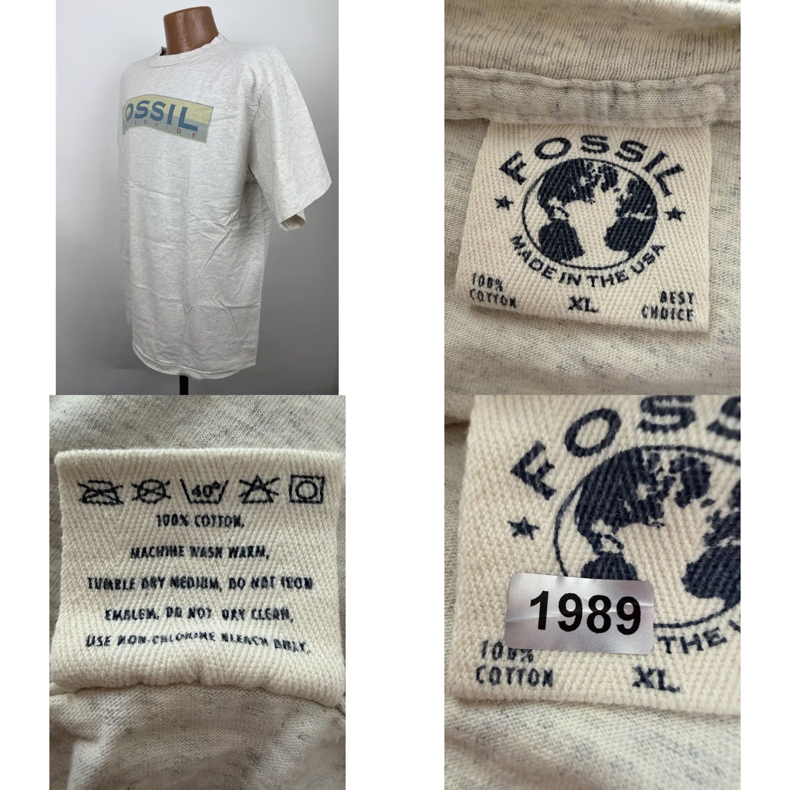 Fossil VINTAGE Fossil Shirt Mens XL 90s Cotton Grunge T-shirt Size US XL / EU 56 / 4 - 8 Thumbnail
