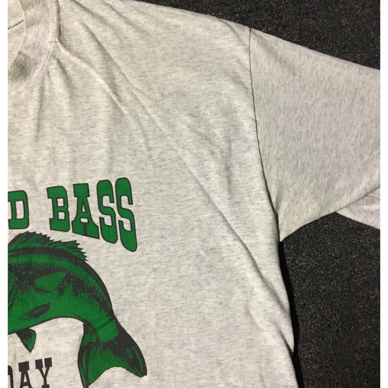 Vintage VINTAGE 90s Go Ahead Bass Make My Day Faded Shirt XL Gray Short Sleeve Men's T-Shirt Funny Saying Grunge 80s USA USA Vintage Single Stitch Size US XL / EU 56 / 4 - 6 Thumbnail