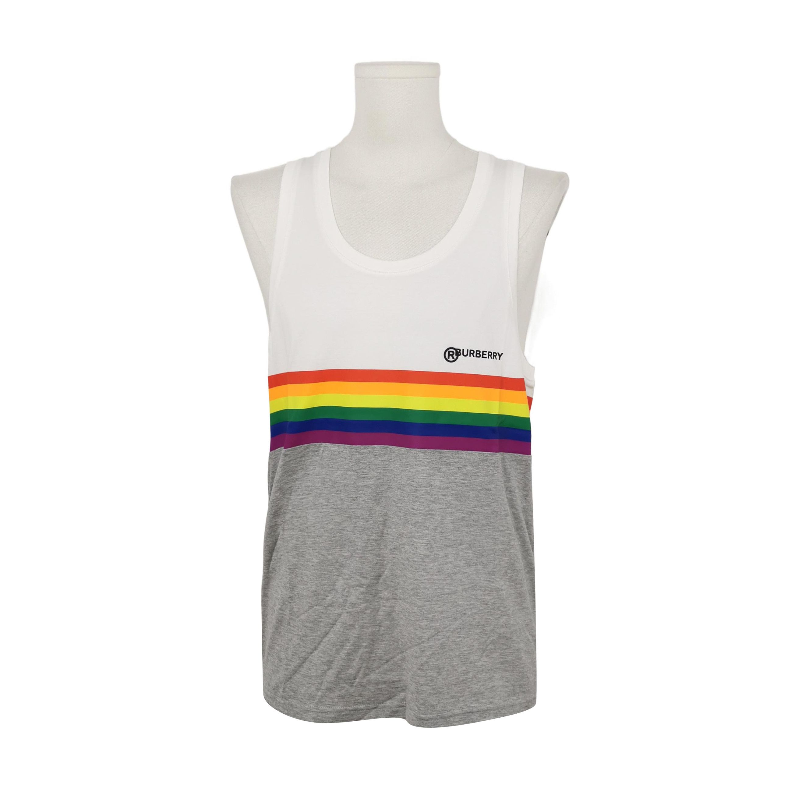 Burberry Burberry Colorful Logo Cotton Tank Top 0079 Size US S / EU 44-46 / 1 - 1 Thumbnail