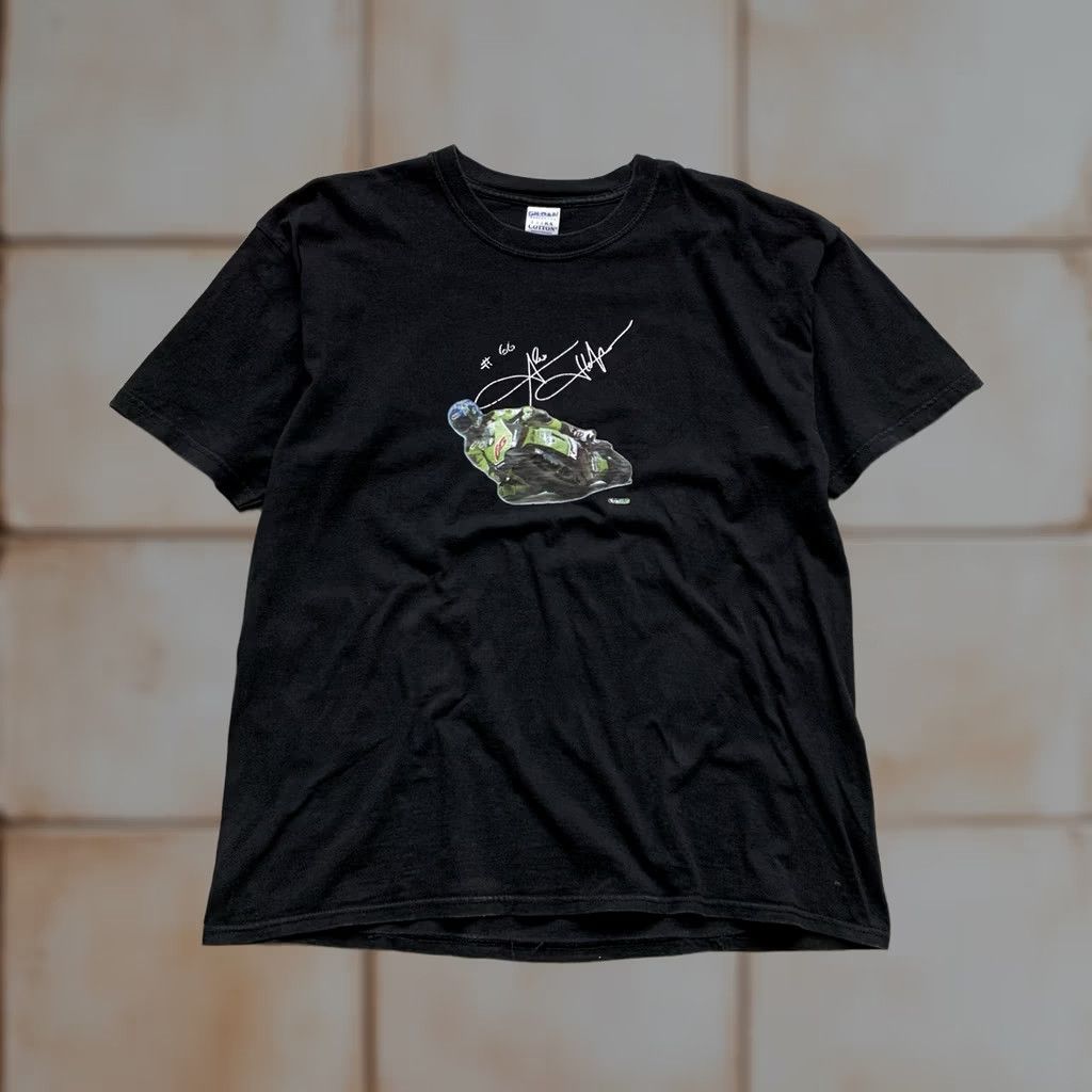 Vintage VINTAGE Kawasaki NINJA 66 RACING TEE T SHIRT Mens XL Black Graphic Print Crew Neck Short Sleeve Cotton Shirt Size US XL / EU 56 / 4 - 1 Thumbnail