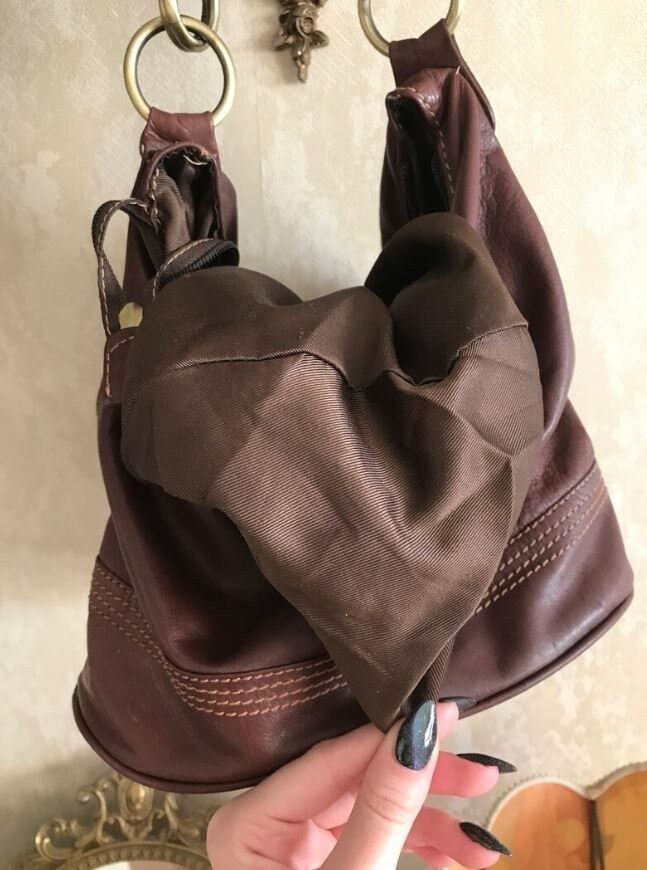 Other 2000s Vintage Brown Soft Leather Bag by Nova Leather Size ONE SIZE - 10 Thumbnail