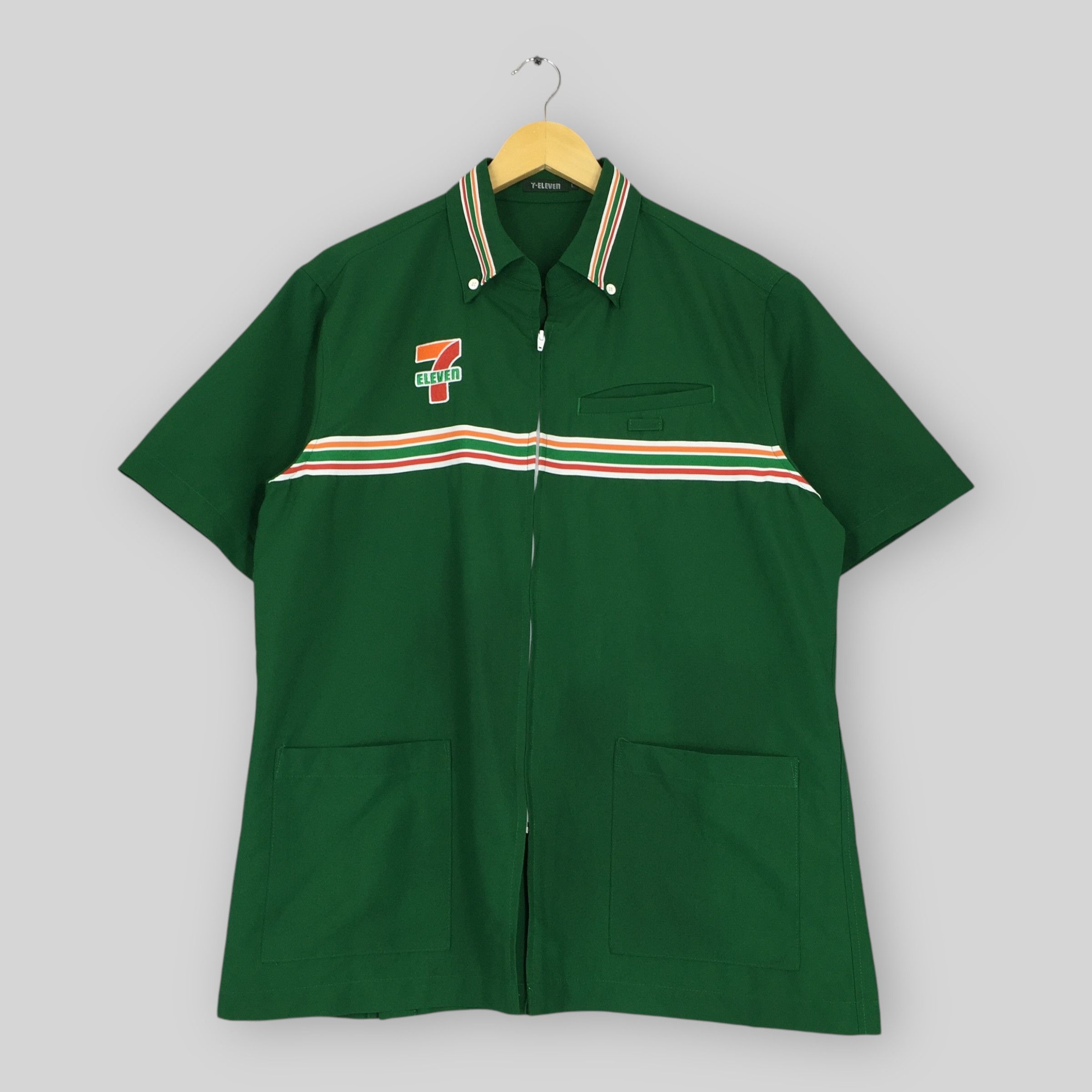 Japanese Brand Vintage 7-Eleven Uniform Workers Shirt Large Size US L / EU 52-54 / 3 - 1 Thumbnail