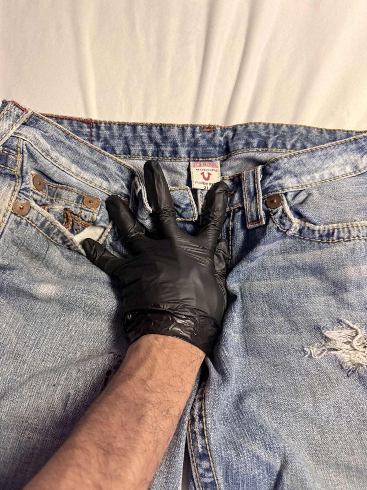 True Religion × Vintage Rainbow True Religion Jeans Real Vintage Y2K Bobby Big T Cut Size 31" - 3 Thumbnail
