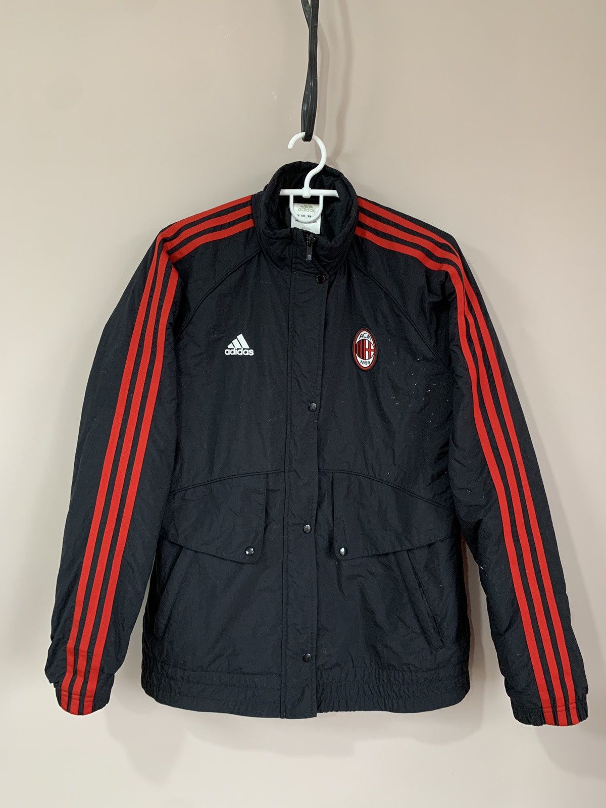 Adidas Womens AC Milan Football Track Jacket Adidas Soccer Retro M Size M / US 6-8 / IT 42-44 - 1 Thumbnail