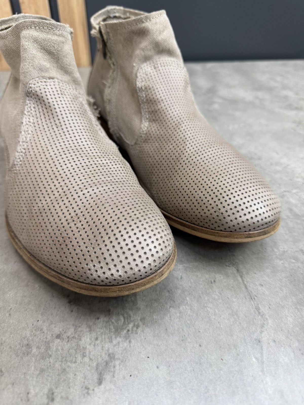 Diesel Diesel Perforated Leather Canvas Ankle Boots Size 44 Size US 10 / EU 43 - 12 Thumbnail