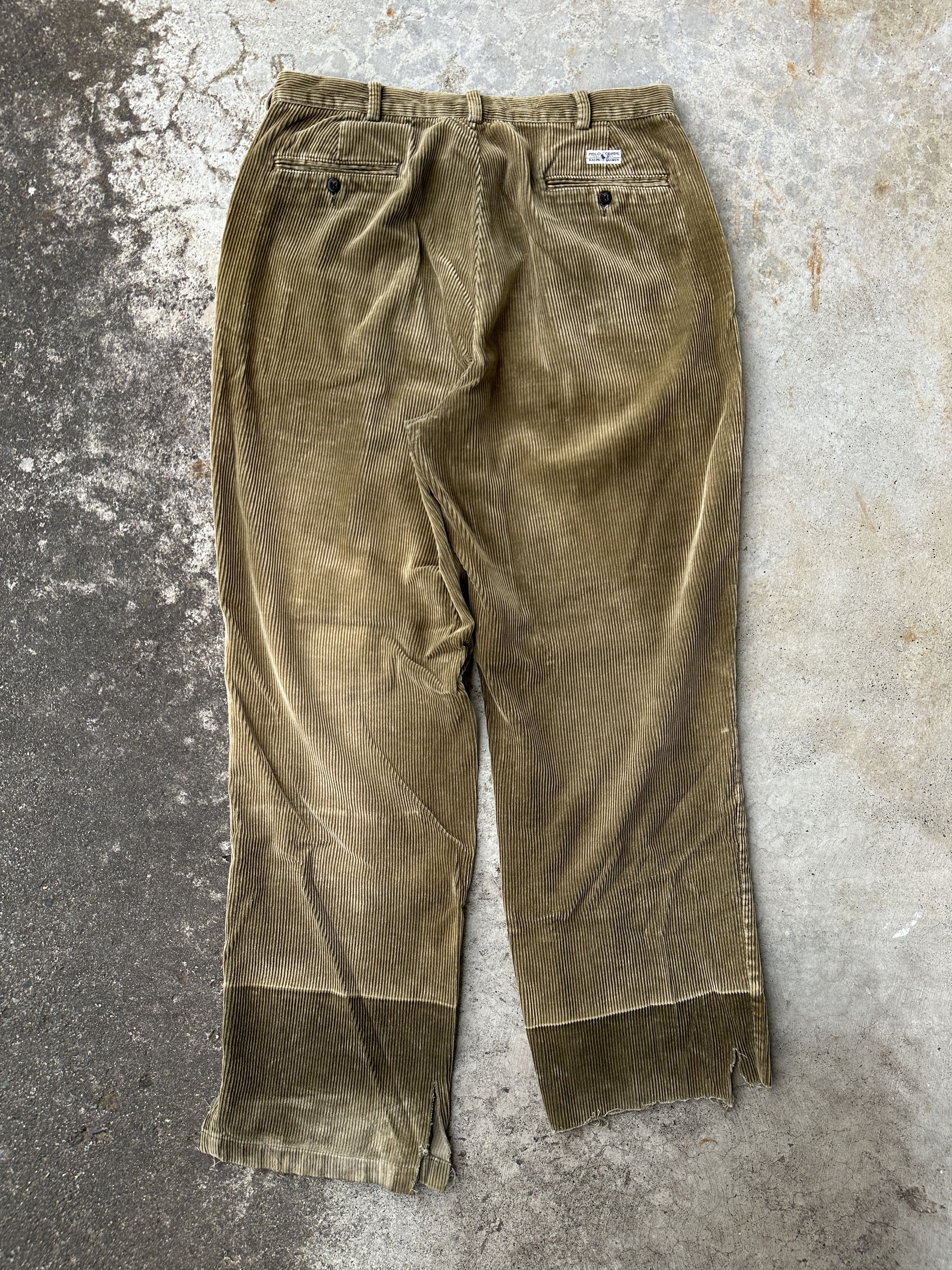 Polo Ralph Lauren Polo Cords Corduroy Sunfade double knee zombie mud pant rrl Size US 34 / EU 50 - 2 Thumbnail