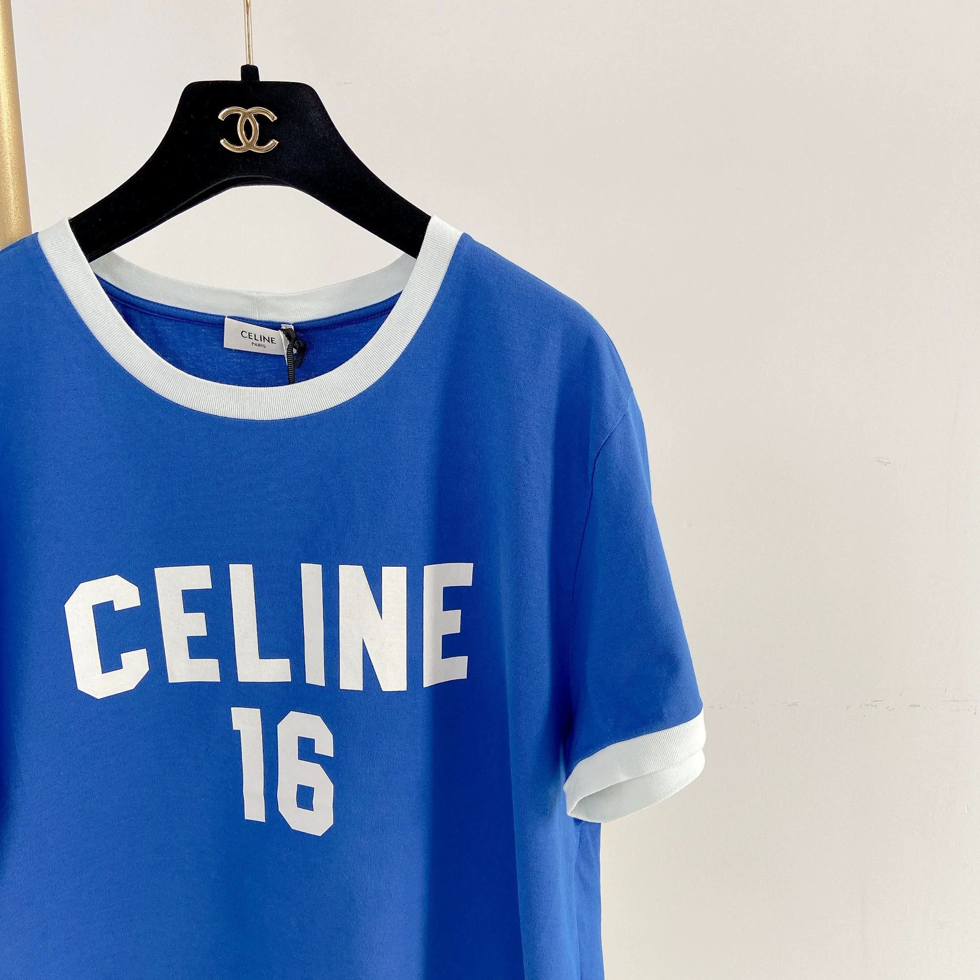 Celine Celine Logo Blue T-Shirt L Size L / US 10 / IT 46 - 4 Thumbnail