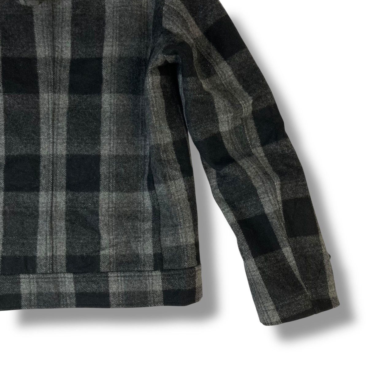 Issey Miyake 🇯🇵 VINTAGE SHIPS JET BLUE PLAID WOOL HOODED JACKET Size US S / EU 44-46 / 1 - 7 Thumbnail