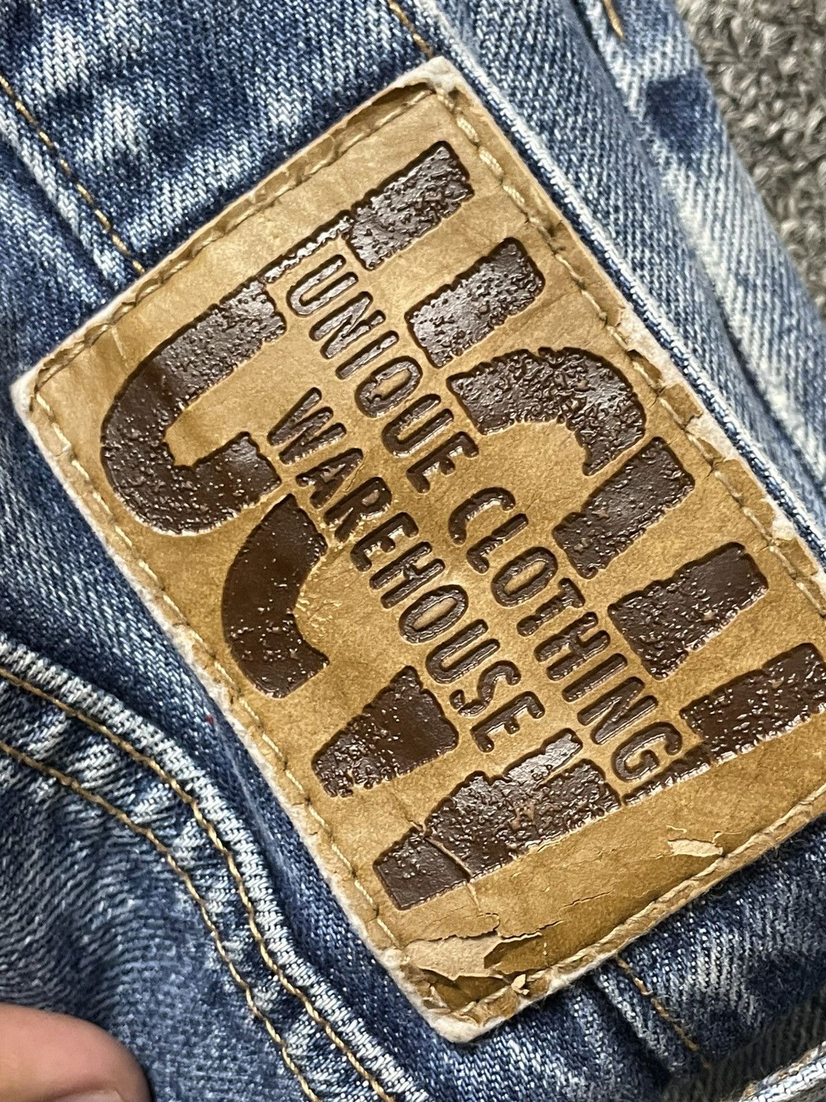 Japanese Brand × Vintage Unique Clothing Warehouse Brand Straight Cut Jeans (106) Size US 31 - 7 Thumbnail