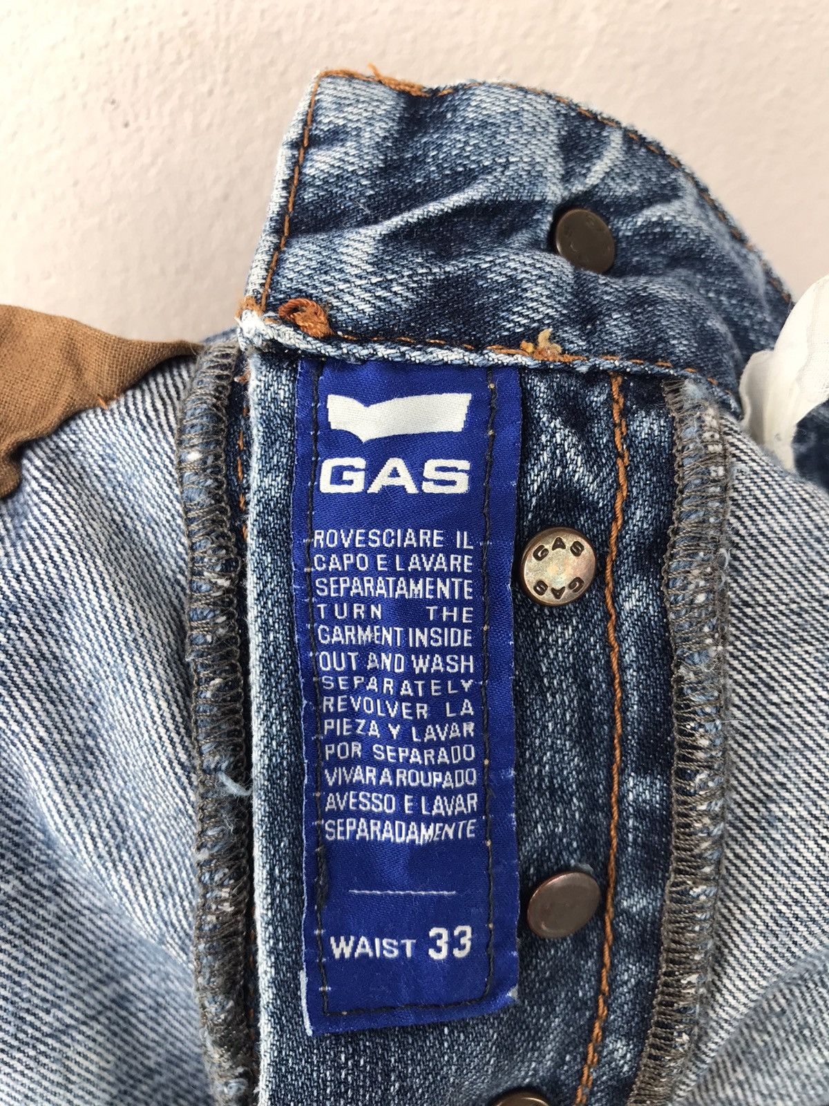 Vintage Vintage Gas Patches Honda Racing Distressed Denim Pants Size US 34 / EU 50 - 15 Thumbnail