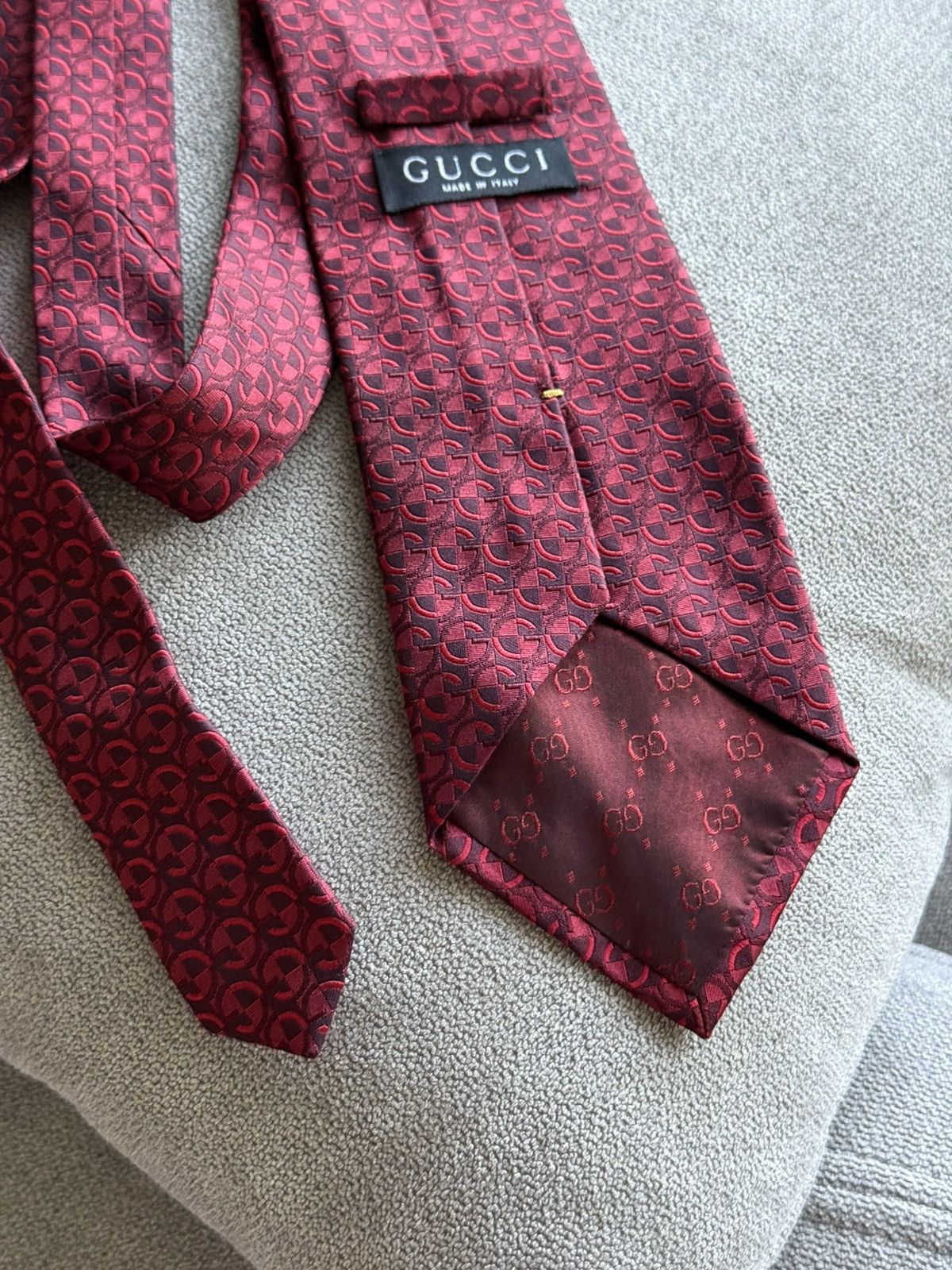 Gucci Gucci by Tom Ford Monogram Silk Mens Ties Size ONE SIZE - 3 Thumbnail