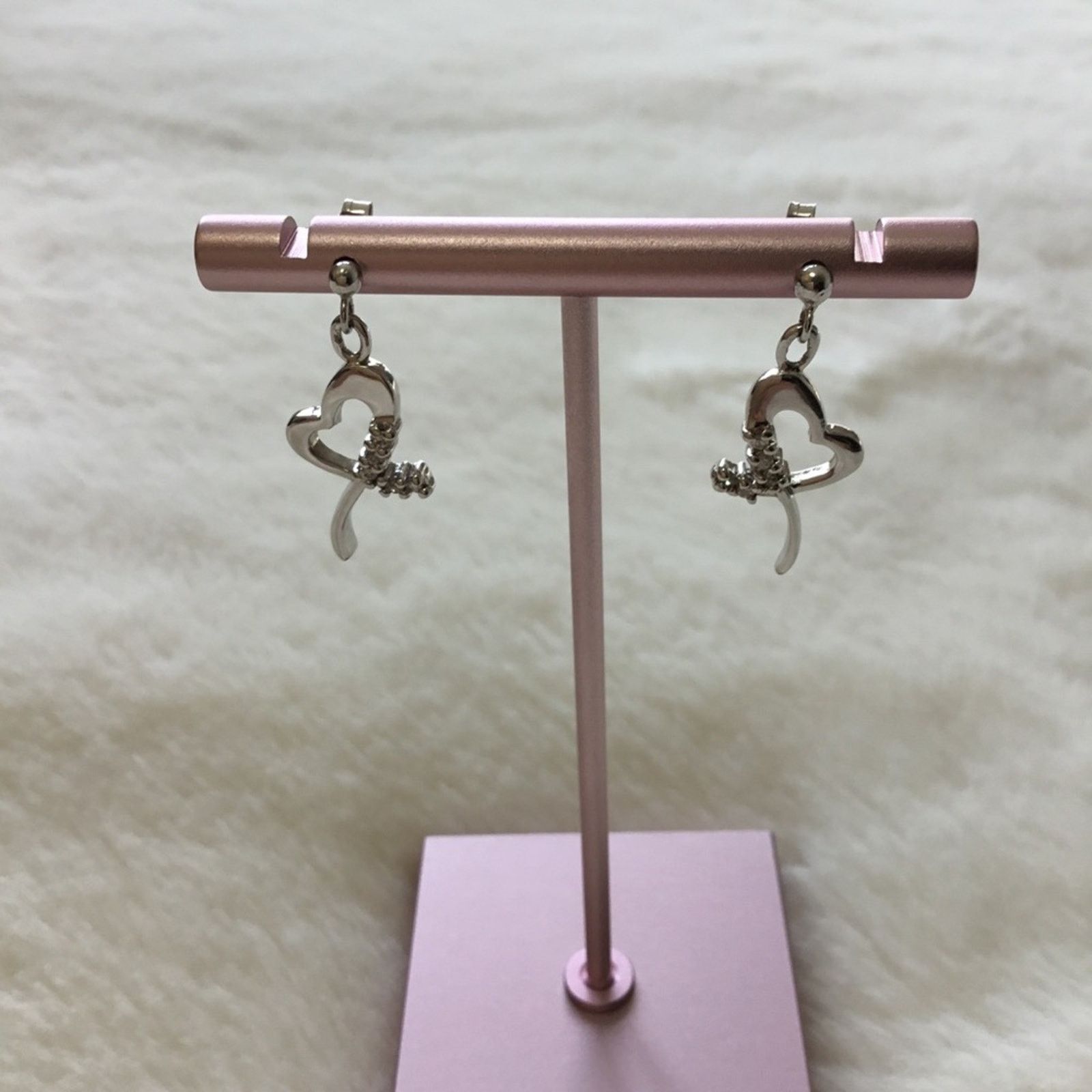 Other Sterling Silver Heart Drop Earrings Size ONE SIZE - 5 Thumbnail