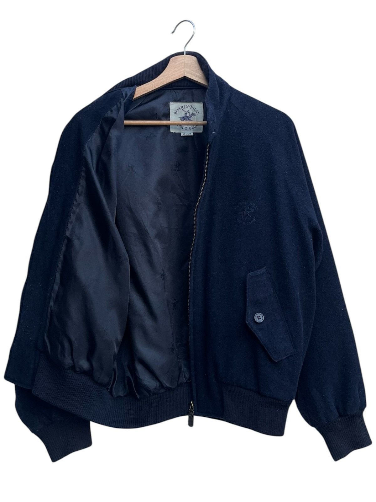 Beverly Hills Polo Club Vintage BHPC Wool Bomber Jacket Size US M / EU 48-50 / 2 - 3 Thumbnail