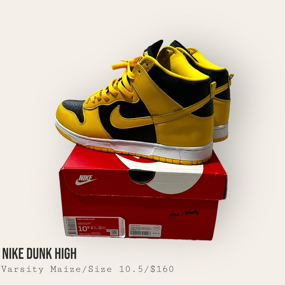 Nike Nike Dunk High Iowa 2020 Size US 10.5 / EU 43-44 - 9 Thumbnail