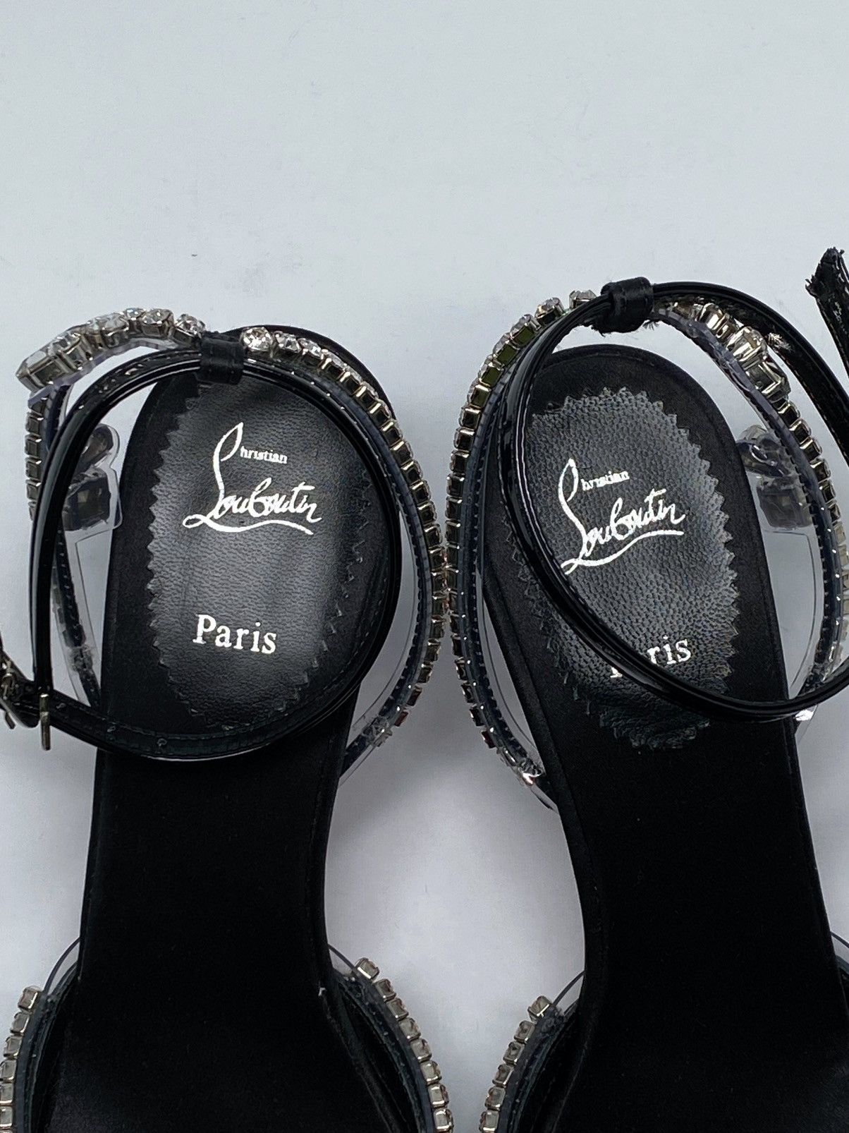 Christian Louboutin Christian Louboutin Crystal-Embellished Satin Pump size 37.5 Size US 7.5 / IT 37.5 - 11 Thumbnail