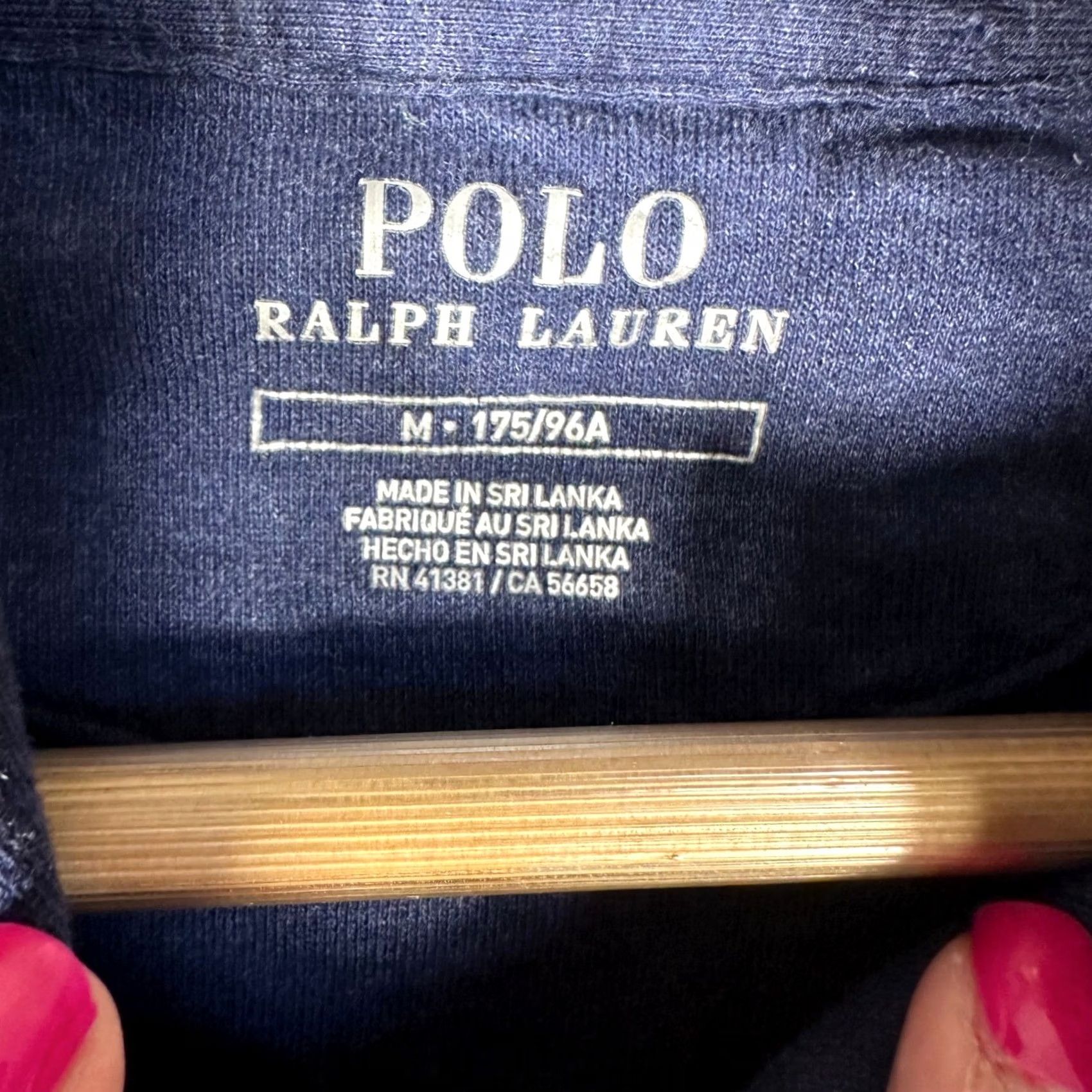 Polo Ralph Lauren Polo Ralph Lauren Mens Shawl Collar Button Pullover Sweatshirt Navy Blue Medium Size US M / EU 48-50 / 2 - 3 Thumbnail