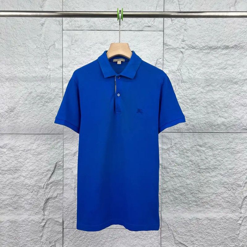 Burberry Men's Blue Cotton Polo Shirt