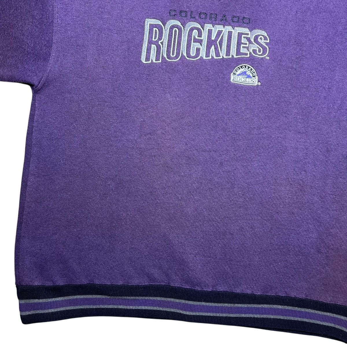 MLB 90s MLB Colorado Rockies BAC Premier Embroidered Sweatshirt Size US L / EU 52-54 / 3 - 8 Thumbnail