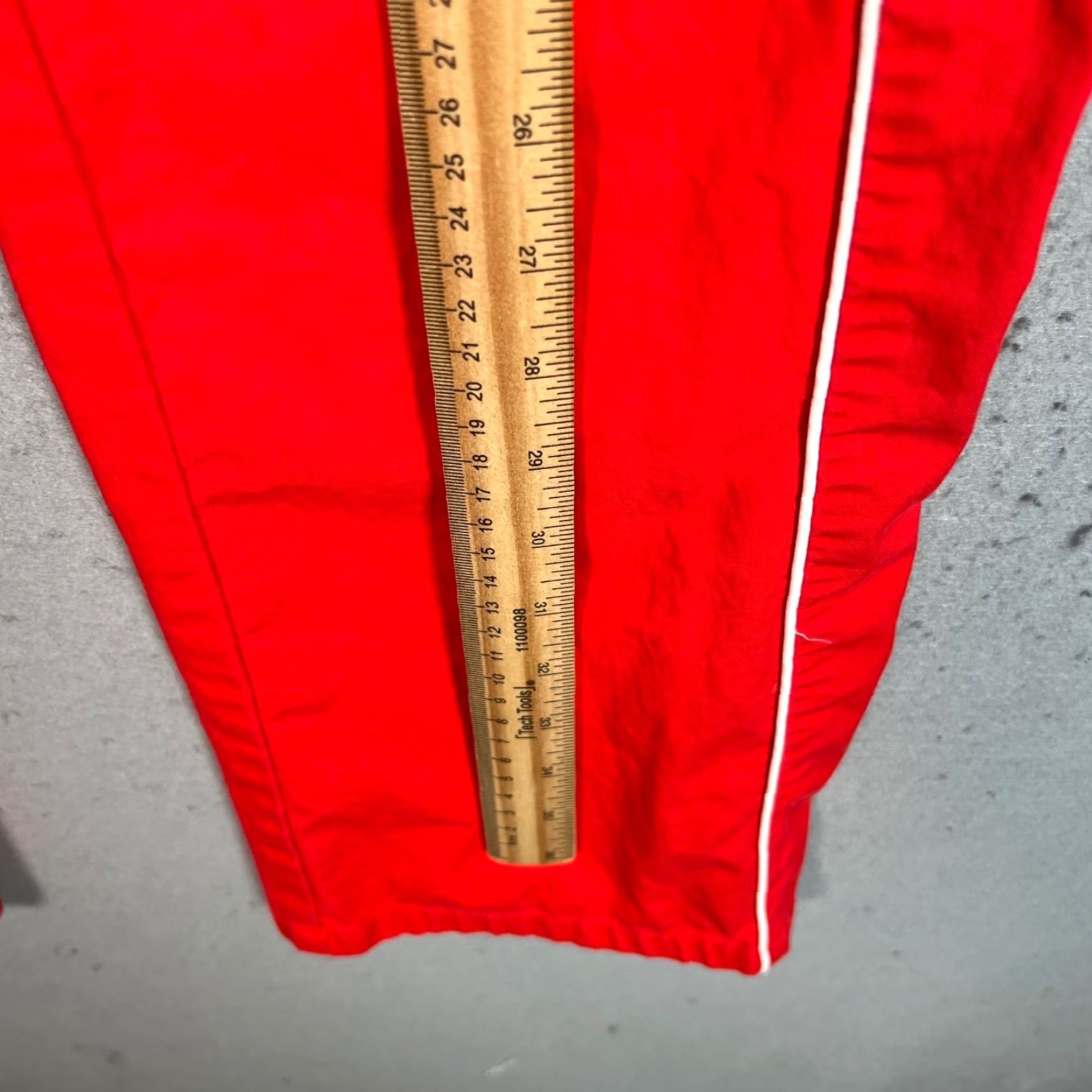 Bdg BDG Red Straight-Leg Pants With White Piping Size 0 100% Cotton Womens Size 25" / US 0 / IT 36 - 7 Thumbnail