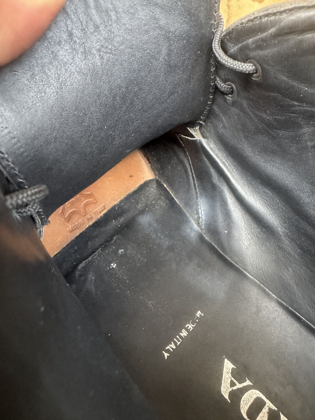 Prada Prada exotic skin Chukka black leather boots Sz USA 9.5 Size US 9.5 / EU 42-43 - 12 Thumbnail