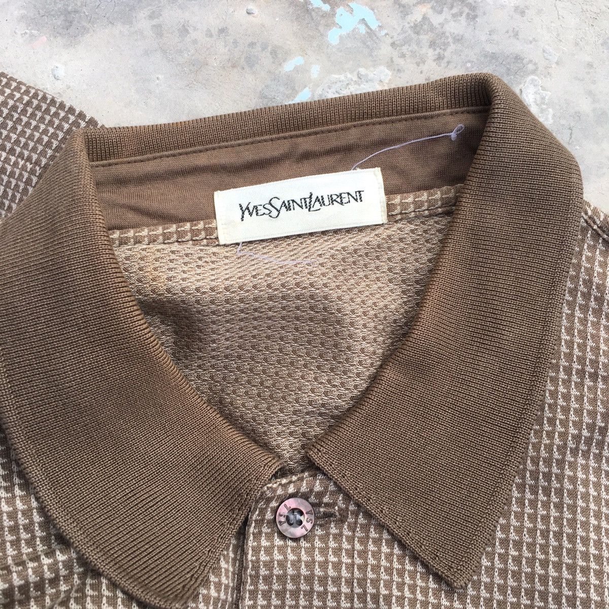 Designer × Vintage × Yves Saint Laurent Vintage YSL Long Sleeve Polo Size US M / EU 48-50 / 2 - 8 Thumbnail