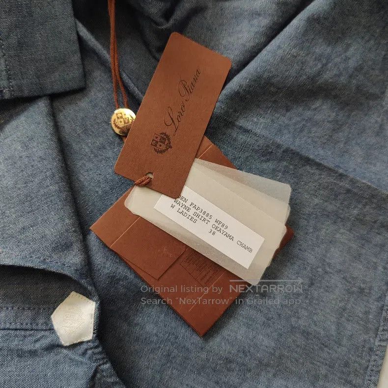 Loro Piana Loro Piana FW25 women's blue shirt Size XS / US 0-2 / IT 36-38 - 7 Thumbnail