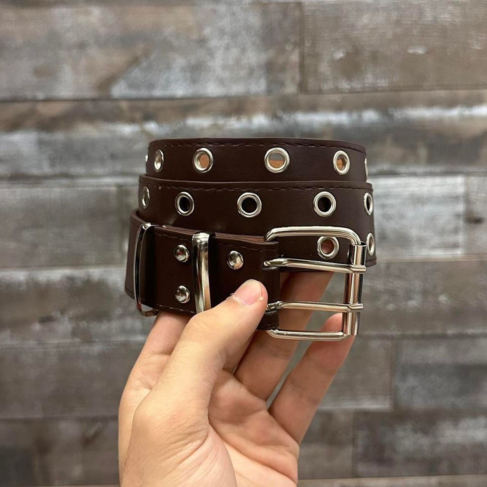Other Brown utility style belt vintage WMNS Size ONE SIZE - 1 Thumbnail