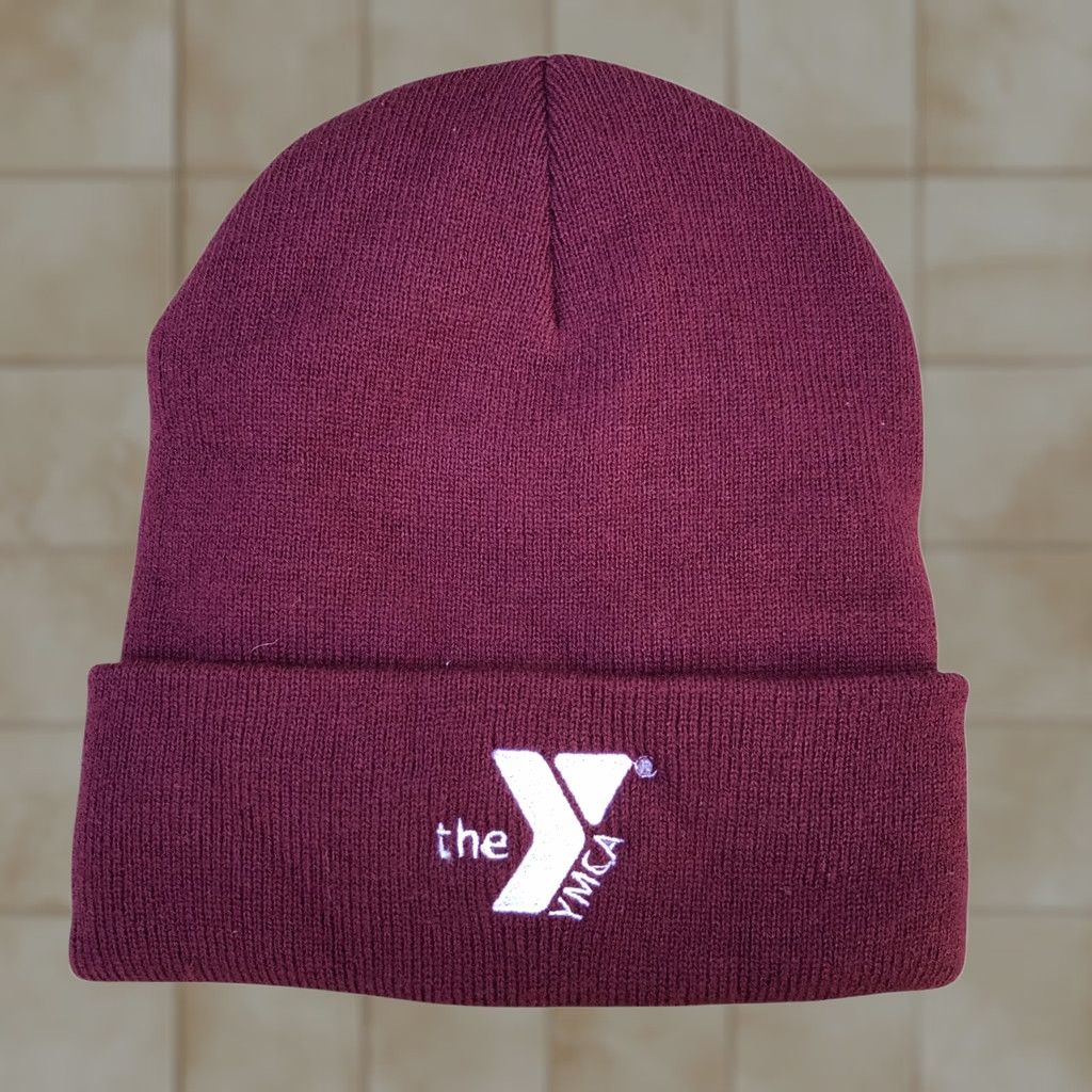 Port & Company VINTAGE YMCA Beanie Hat Cap Port & Company Red Fleece Lined Cuffed Mens Unisex One Size Knit Acrylic Adjustable Hat Mens Red Cap Size US M / EU 48-50 / 2 - 1 Thumbnail