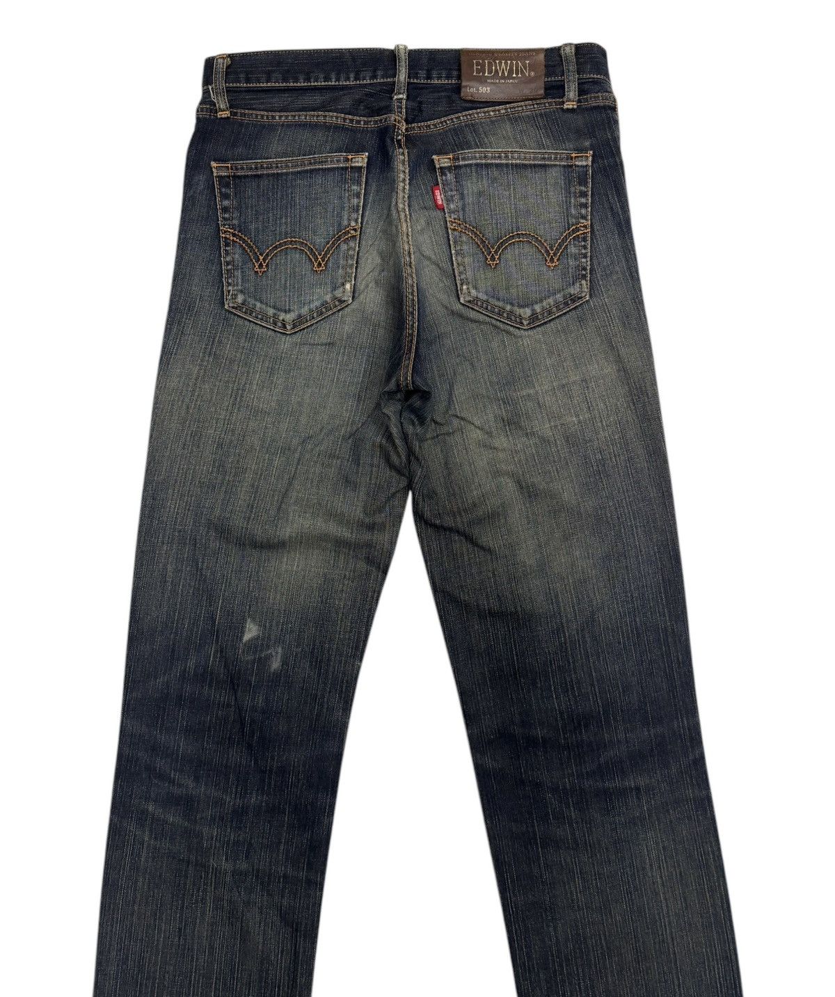 Edwin VINTAGE EDWIN MADE IN JAPAN LOT 503 RUSTY DISTRESSED DENIM Size US 31 - 6 Thumbnail