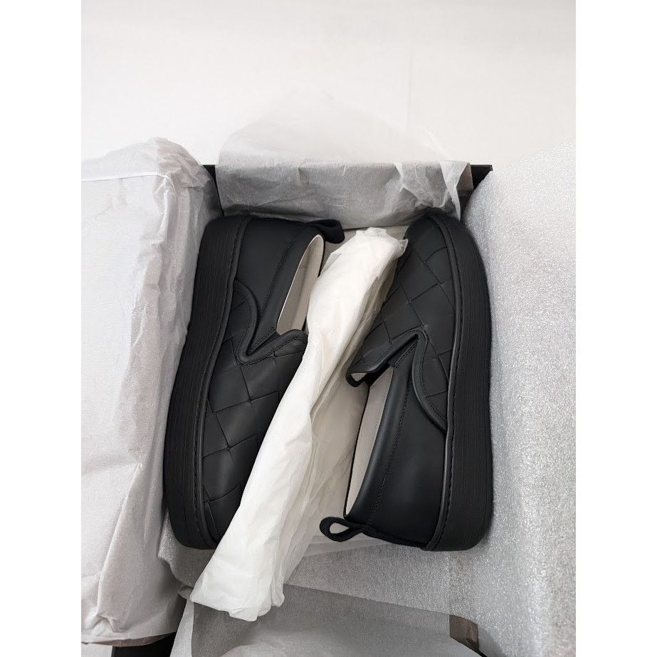 Bottega Veneta o1rshd1 Bolt Calf Intrecciato Sneakers in Nero Size US 7.5 / EU 40-41 - 23 Thumbnail