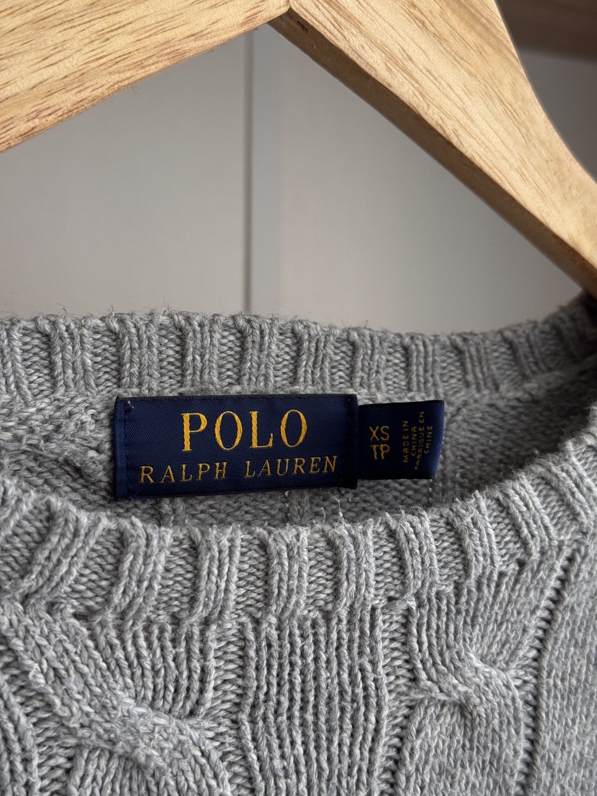 Polo Ralph Lauren × Vintage Vintage Polo Ralph Lauren Grey Old Money Cable Knit Sweater Size S / US 4 / IT 40 - 6 Thumbnail