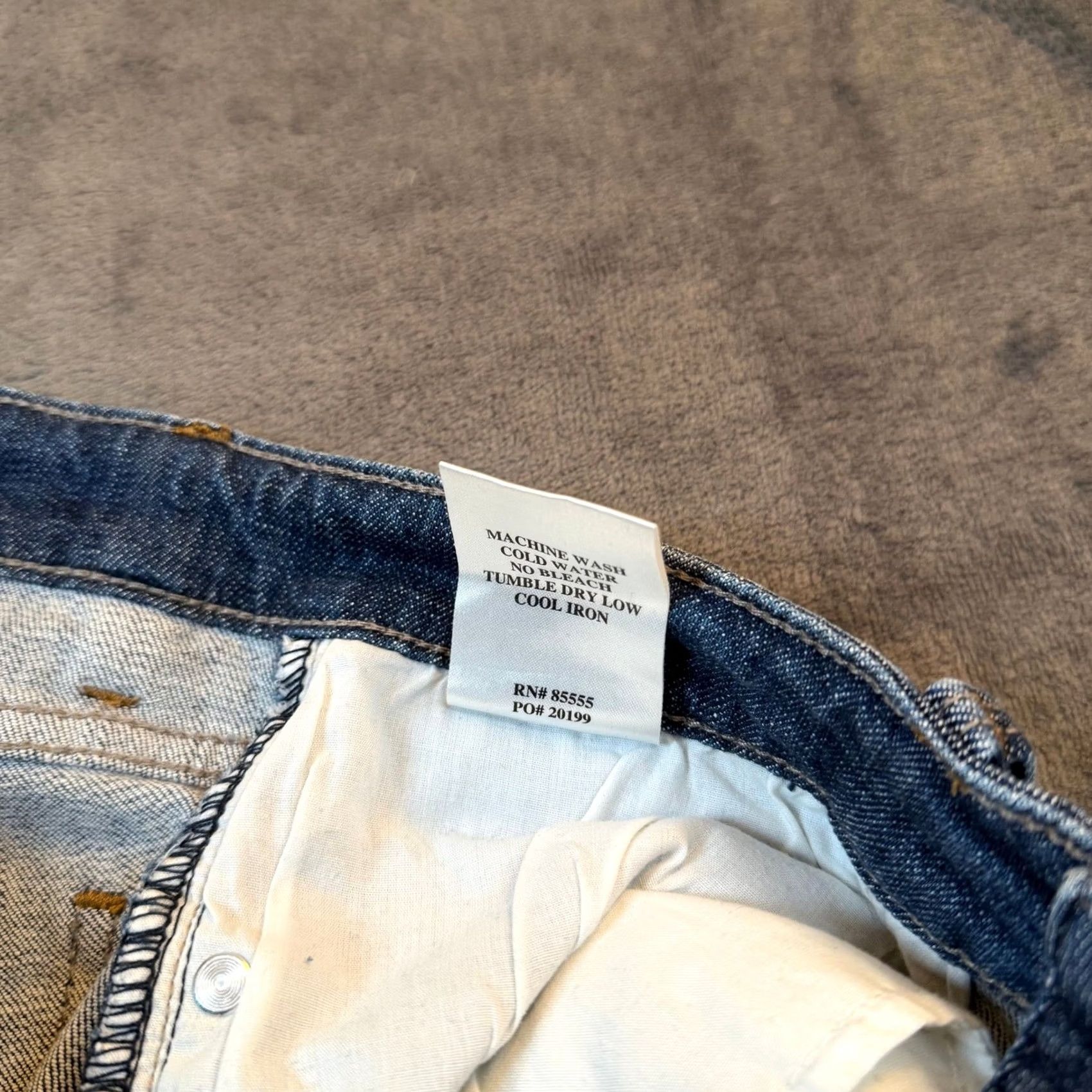 Vintage Eunina Maxwell Jeans Juniors Size 5 Blue Distressed Skinny Low Rise Stretch Denim 5-Pocket Jeans Womens Size 27" / US 4 / IT 40 - 7 Thumbnail