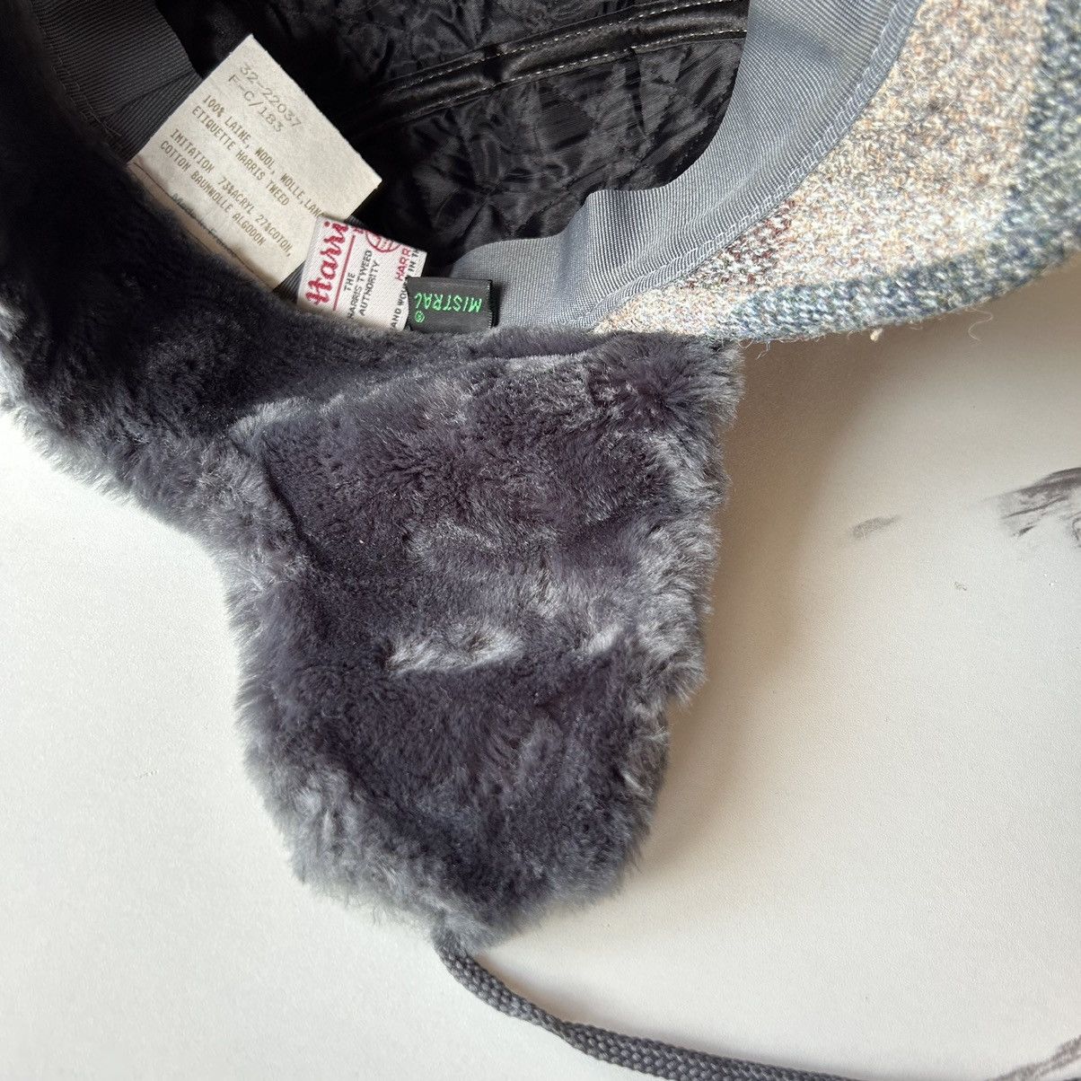 Harris Tweed Mistral x Harris Tweed Wool Hat Aviator Faux Fur Ear Flaps Size ONE SIZE - 11 Thumbnail
