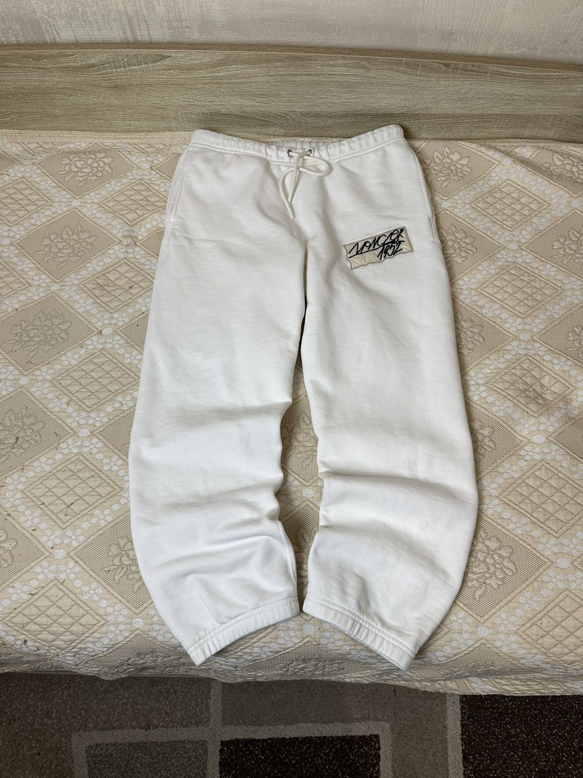 Moncler 🔥 Moncler Genius 1952 Patch Fleece Cotton Sweatpants Logo Size US 30 / EU 46 - 1 Thumbnail