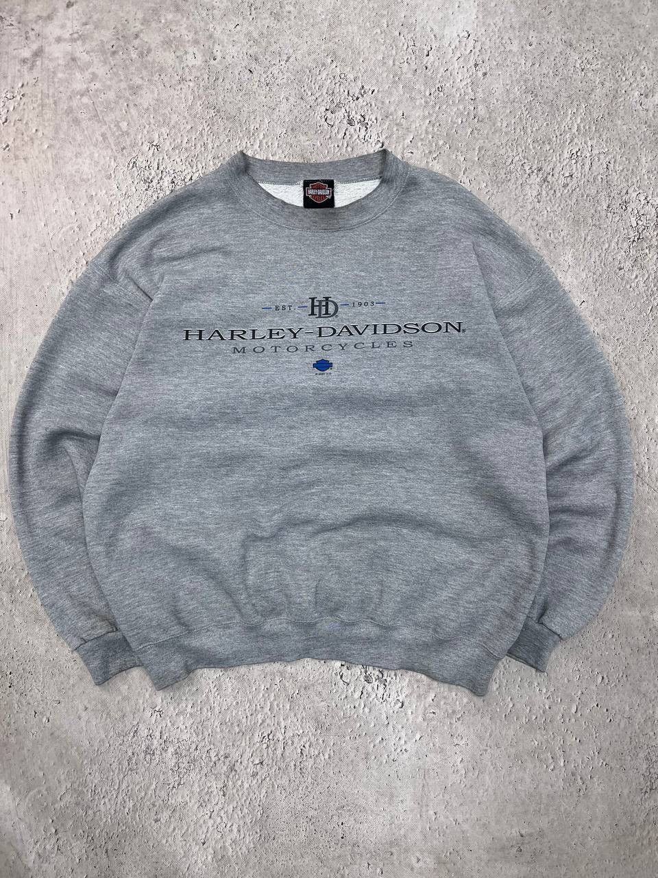 Harley Davidson × Vintage Crazy Vintage 90s Harley Davidson Sweatshirt Heavyweight Size US L / EU 52-54 / 3 - 1 Thumbnail