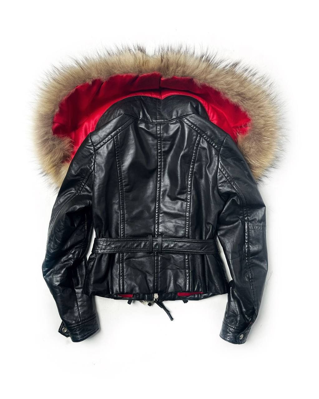 Dsquared2 Dsquared2 FW07 Coyote Fur Collar Cropped Leather Jacket Size S / US 4 / IT 40 - 8 Thumbnail