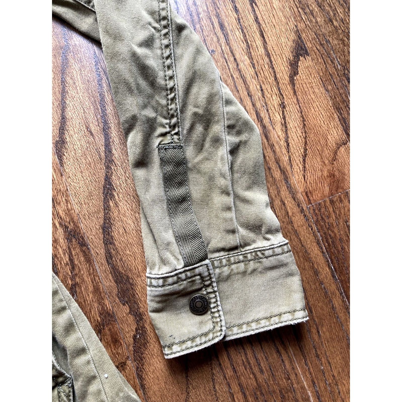 Abercrombie & Fitch Abercrombie & Fitch Jacket Womens Small Military Army Olive Green Utility Zipper Full Zip Size S / US 4 / IT 40 - 7 Thumbnail