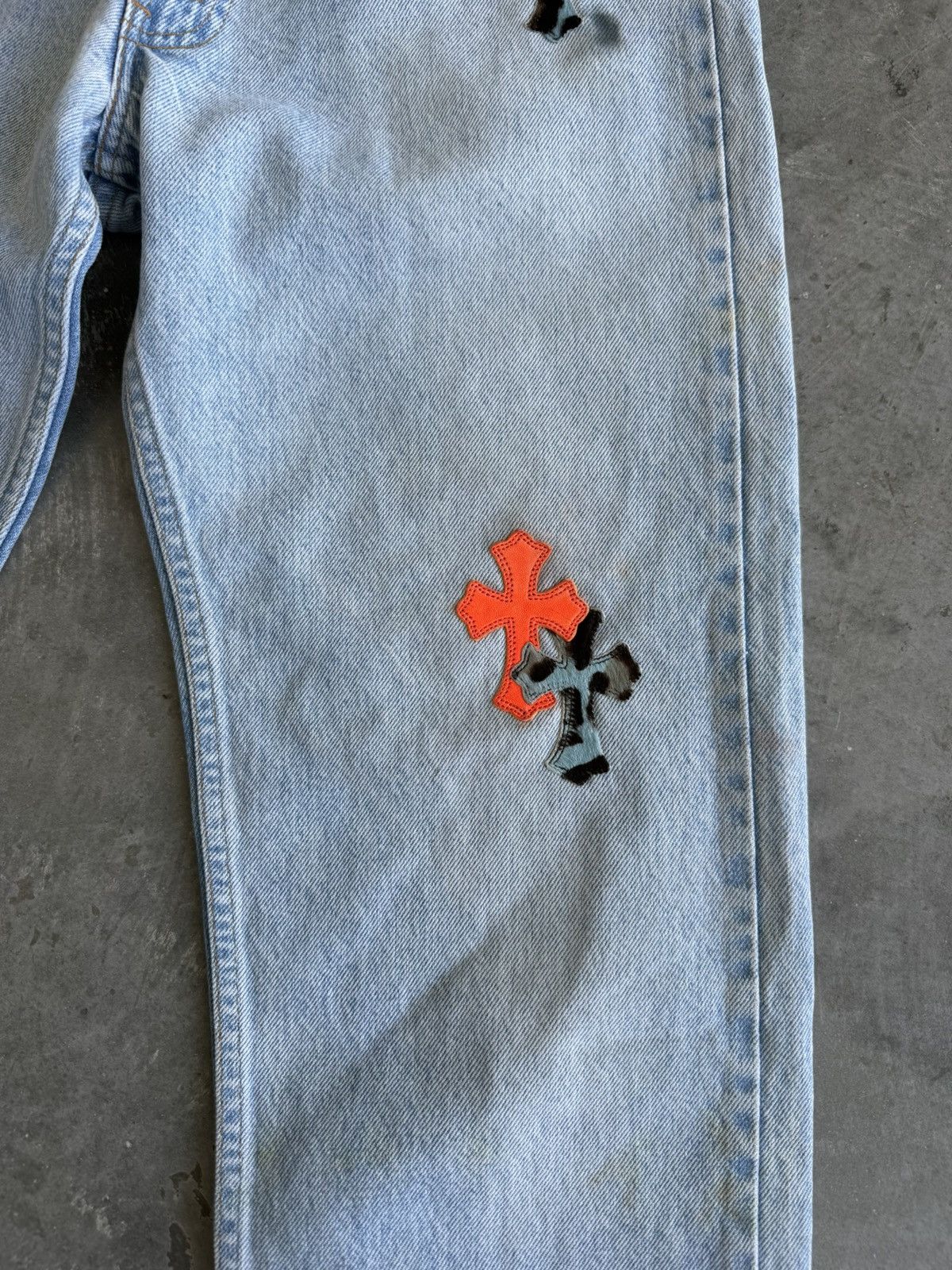 Chrome Hearts ST BARTH BLUE CHEETAH JEANS Size US 31 - 7 Thumbnail