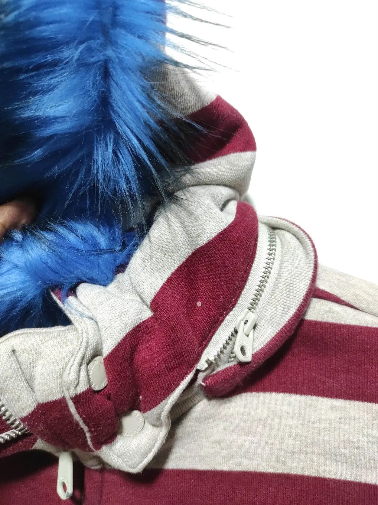 Japanese Brand Clride Stripe zip fur hoodie ifsix LGB style Size US S / EU 44-46 / 1 - 13 Thumbnail
