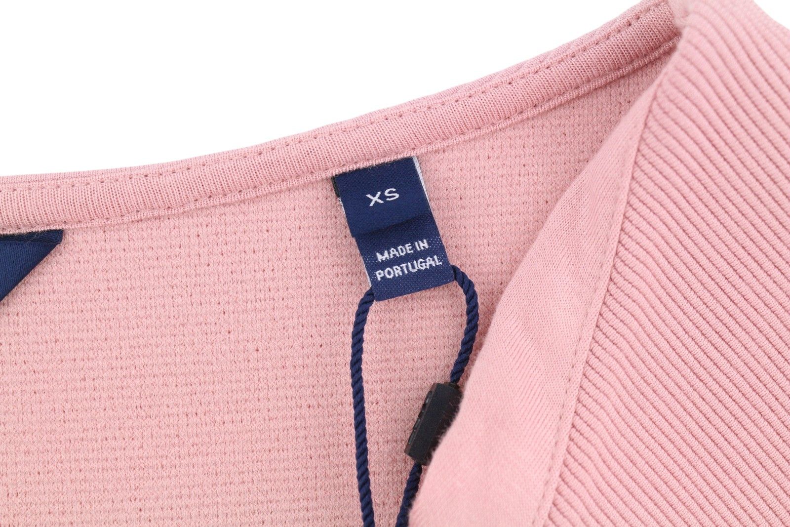 Gant RIB STRUCTURE XS Pink Short Sleeve V-Neck Dress 84953 Size XS / US 0-2 / IT 36-38 - 11 Thumbnail
