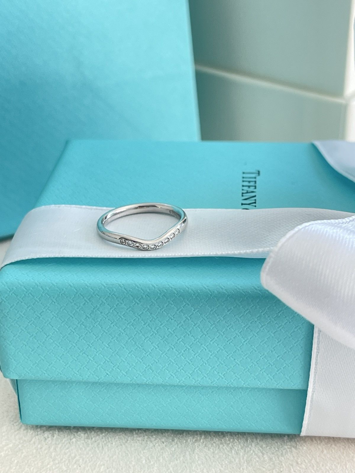 Tiffany & Co. Tiffany & Co. Elsa Peretti Ring Dia Platinum NEW $2,400 Size ONE SIZE - 17 Thumbnail