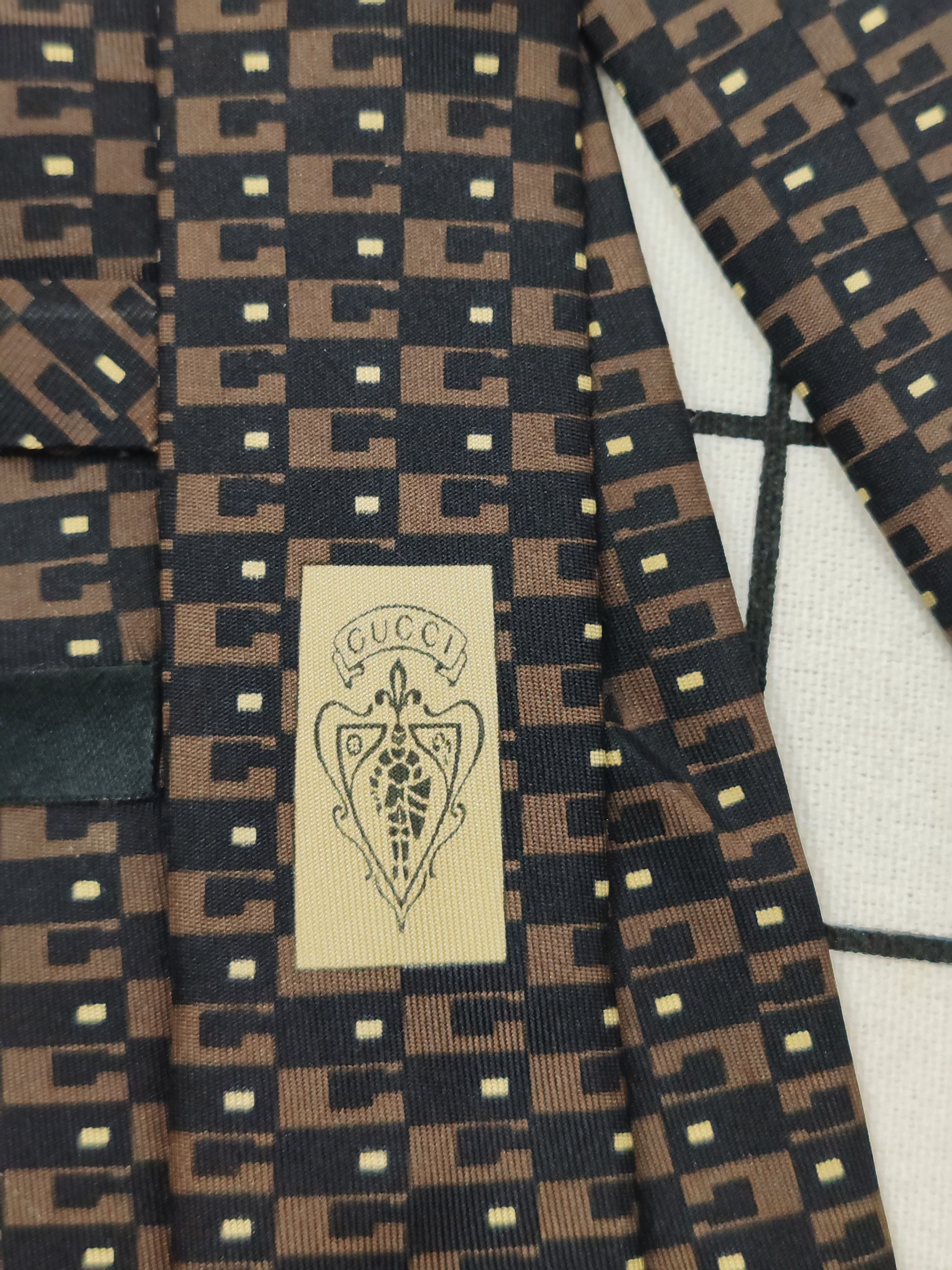 Gucci GUCCI monogram Necktie Silk made in Italy For Men Size ONE SIZE - 7 Thumbnail
