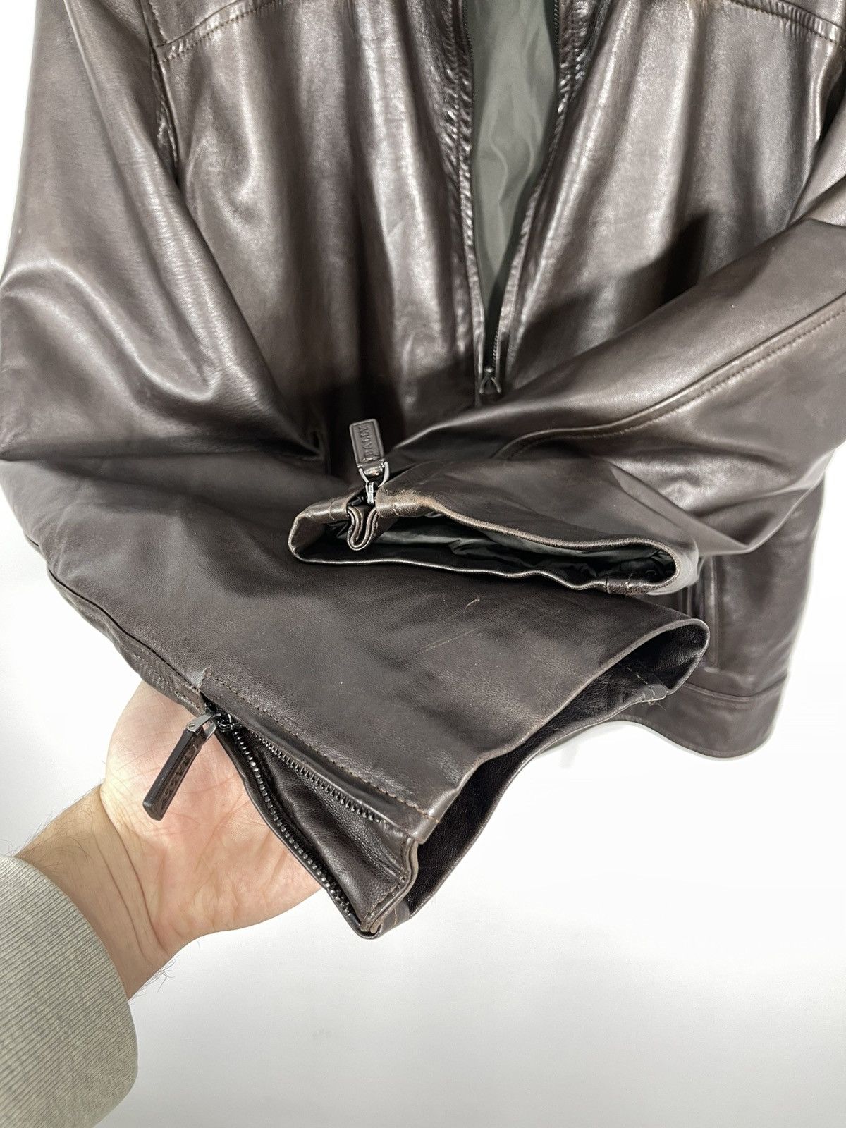 Bally Vintage BALLY Brown Soft Leather Jacket with Fur Collar Size US L / EU 52-54 / 3 - 19 Thumbnail